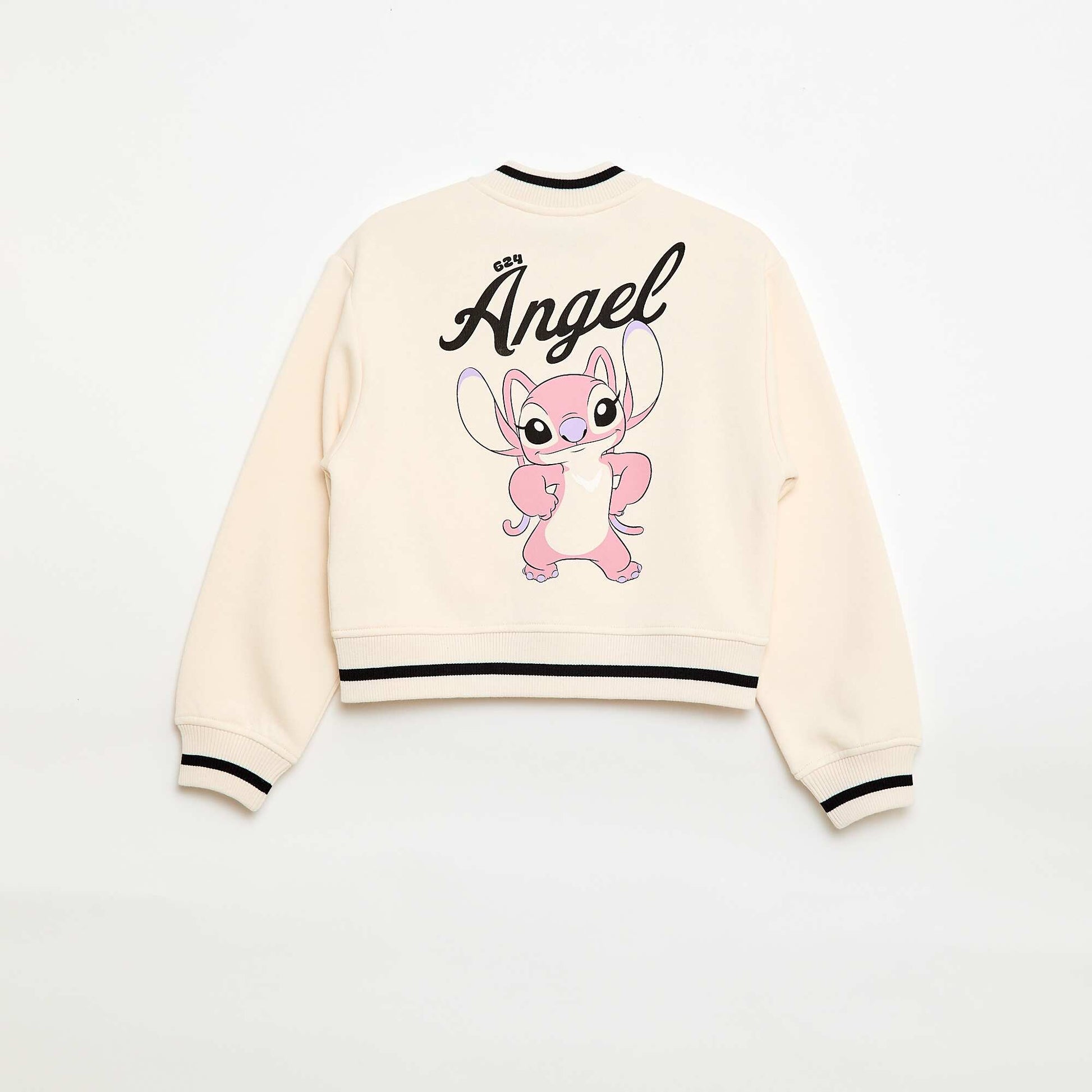 Veste style américain 'Stitch' BLANC