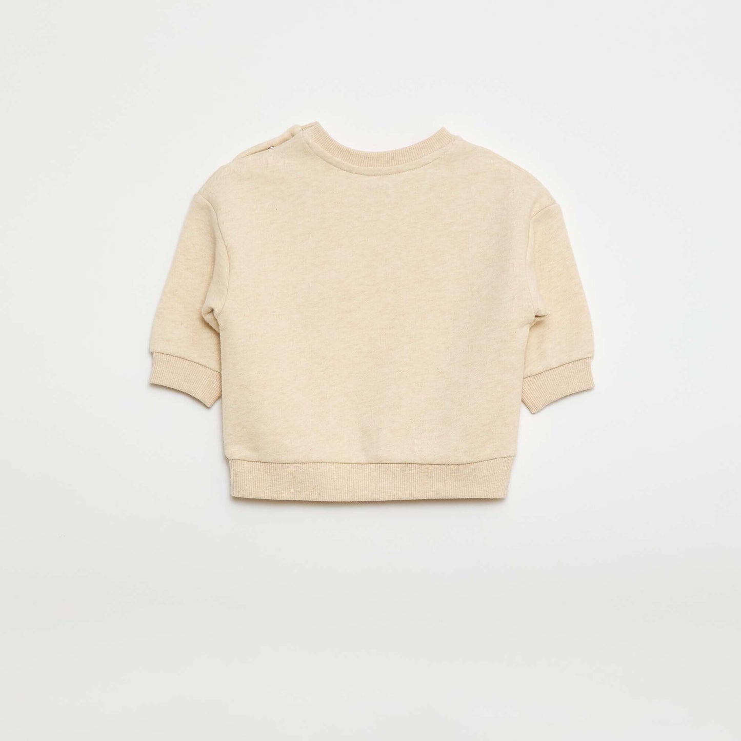 Sweat mouliné en french terry BEIGE