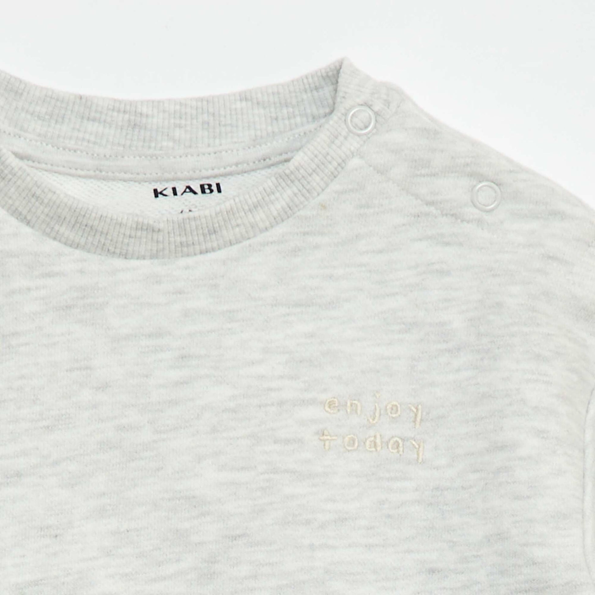 Sweat mouliné en french terry GRIS