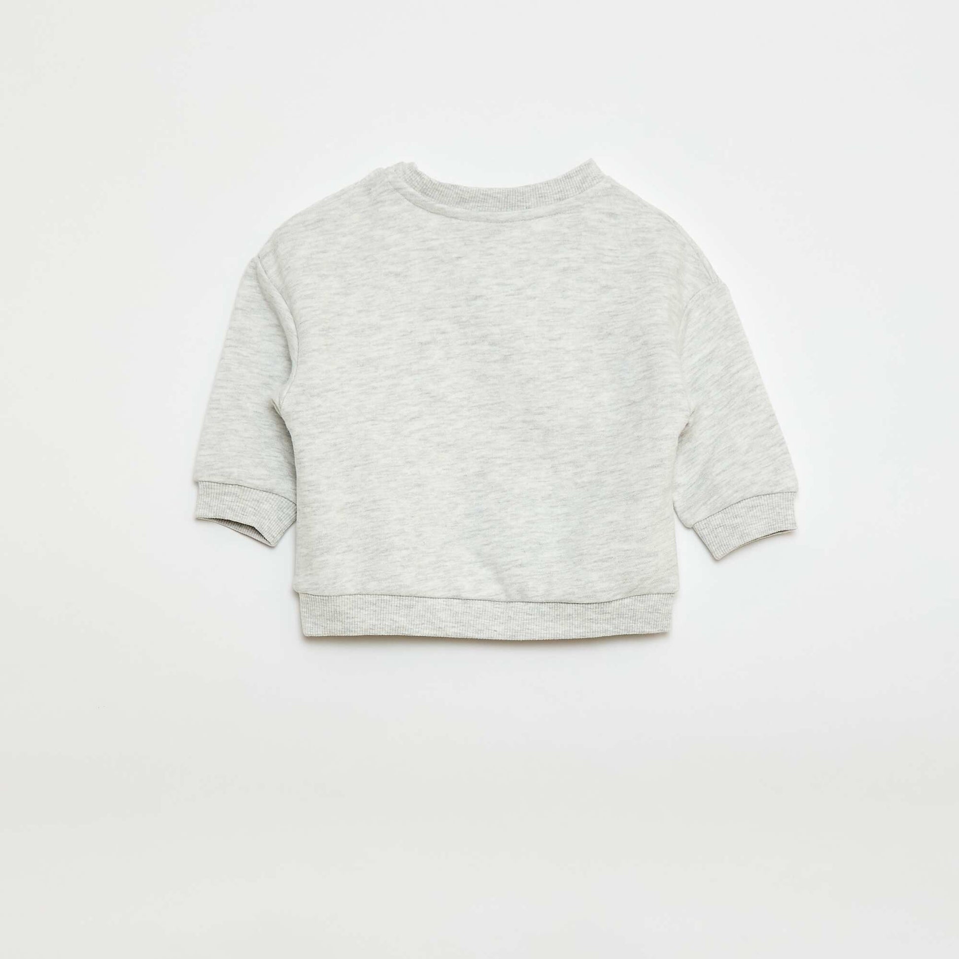 Sweat mouliné en french terry GRIS