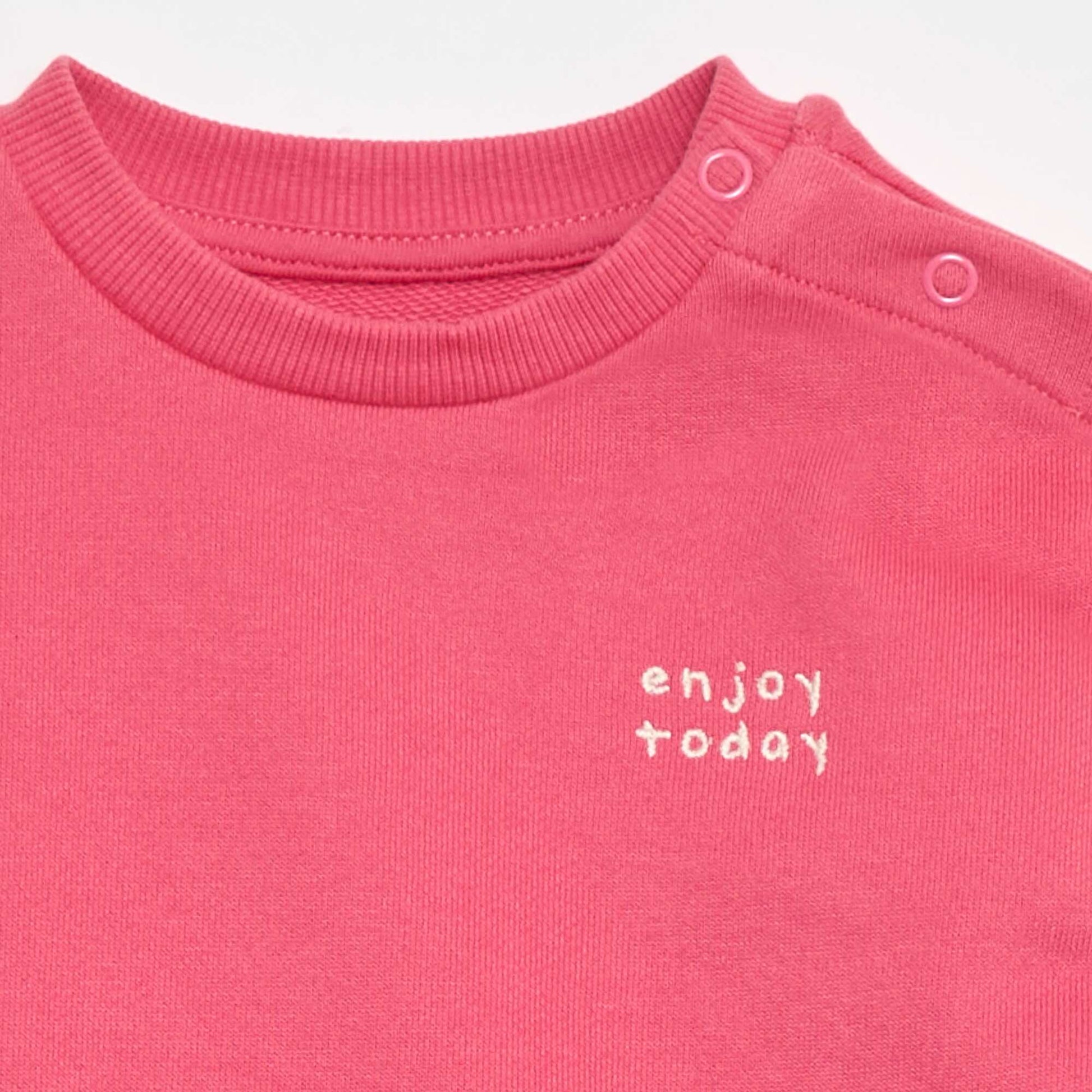 Sweat mouliné en french terry ROSE