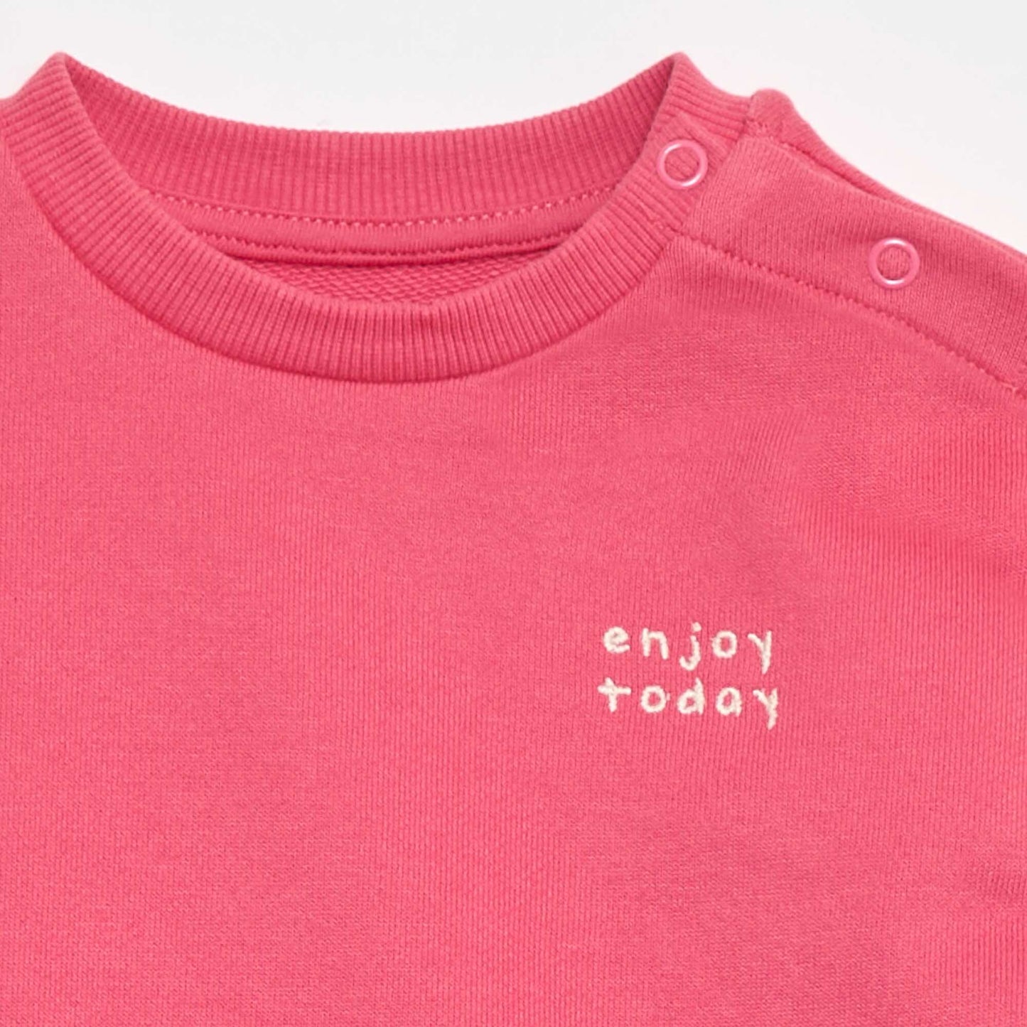 Sweat mouliné en french terry ROSE