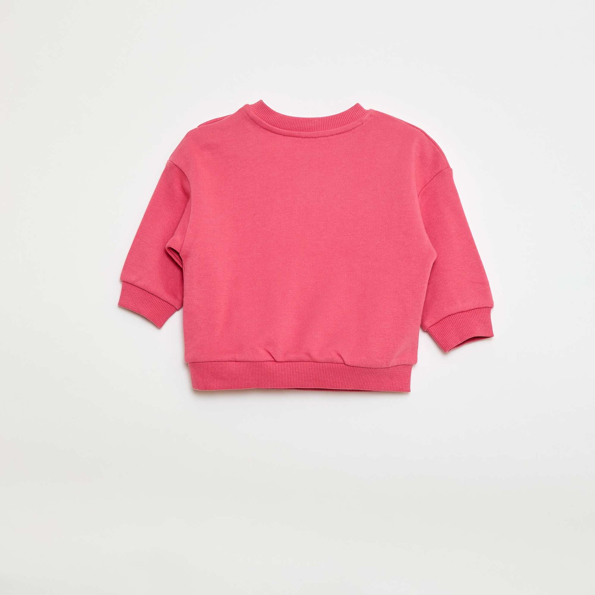 Sweat mouliné en french terry ROSE