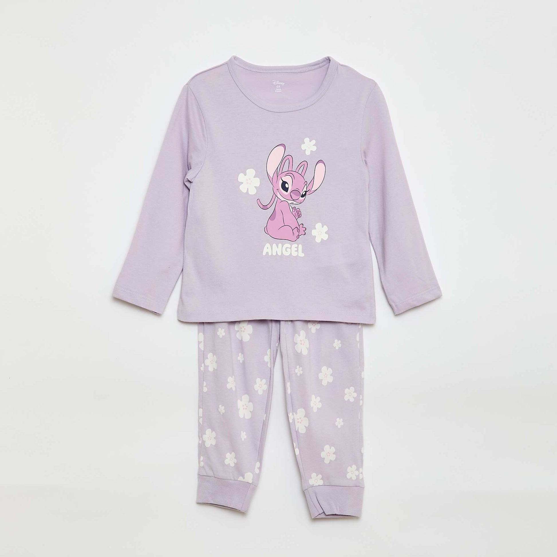 Ensemble pyjama long 'Stitch' 'Disney' - 2 pièces VIOLET