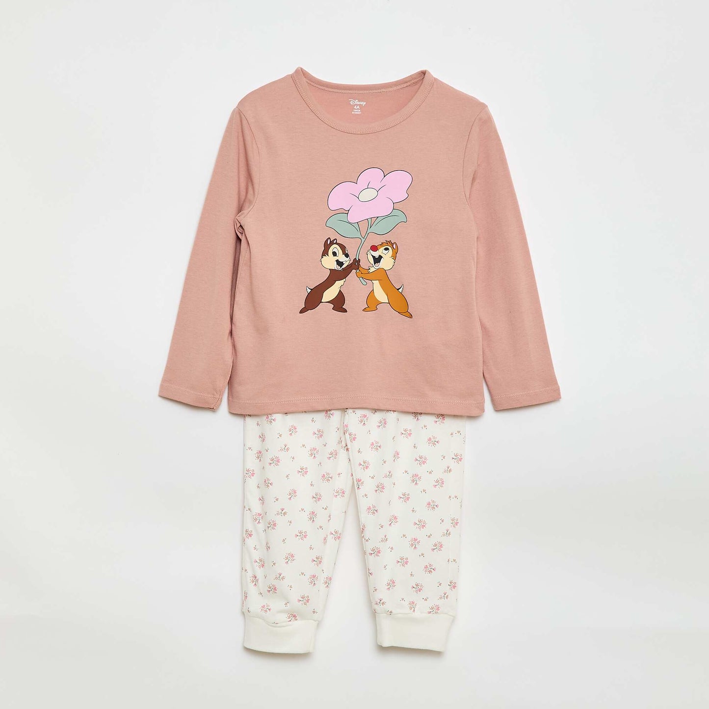 Ensemble pyjama long 'Tic Tac' 'Disney' - 2 pièces ROSE