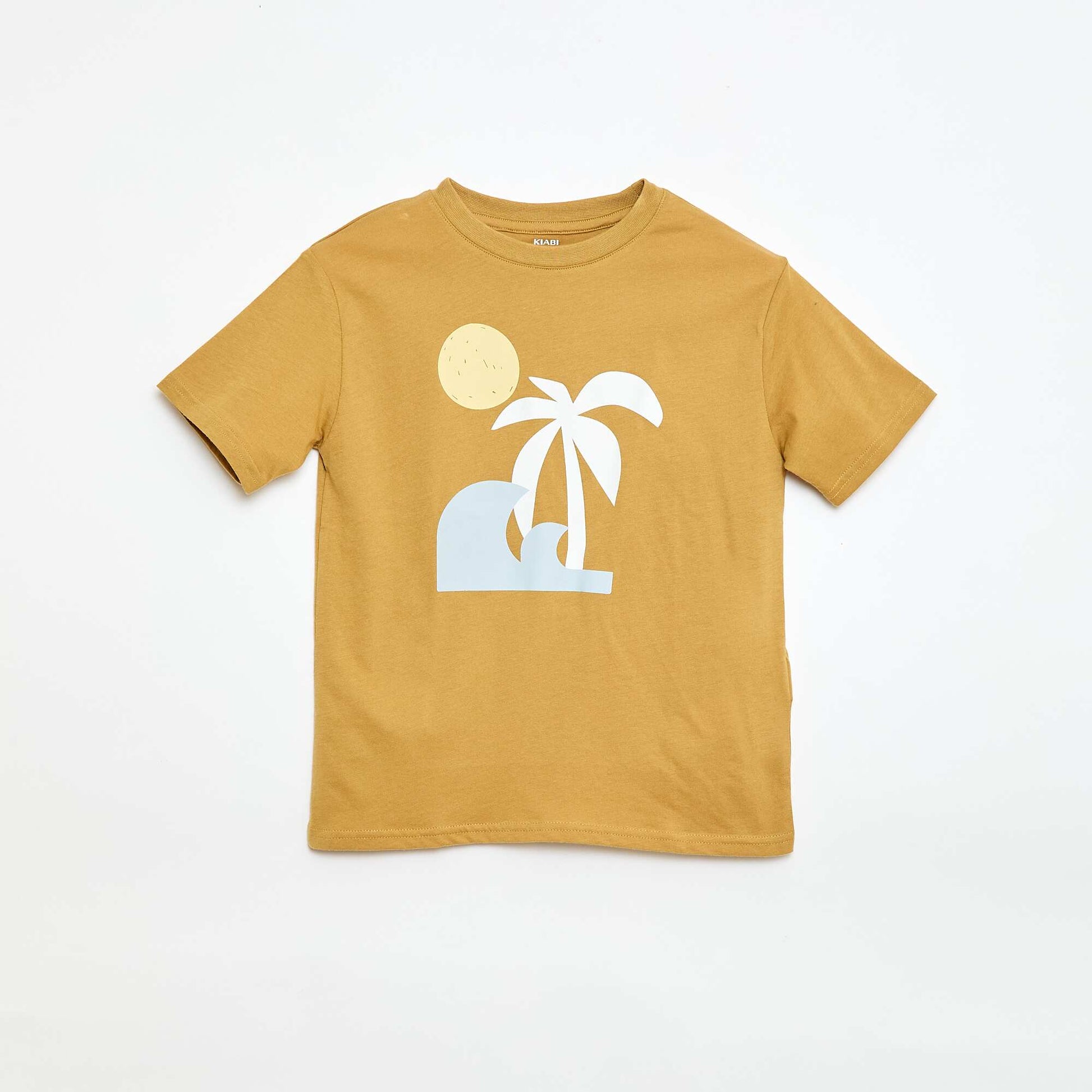 T-shirt à manches courtes imprimé BEIGE