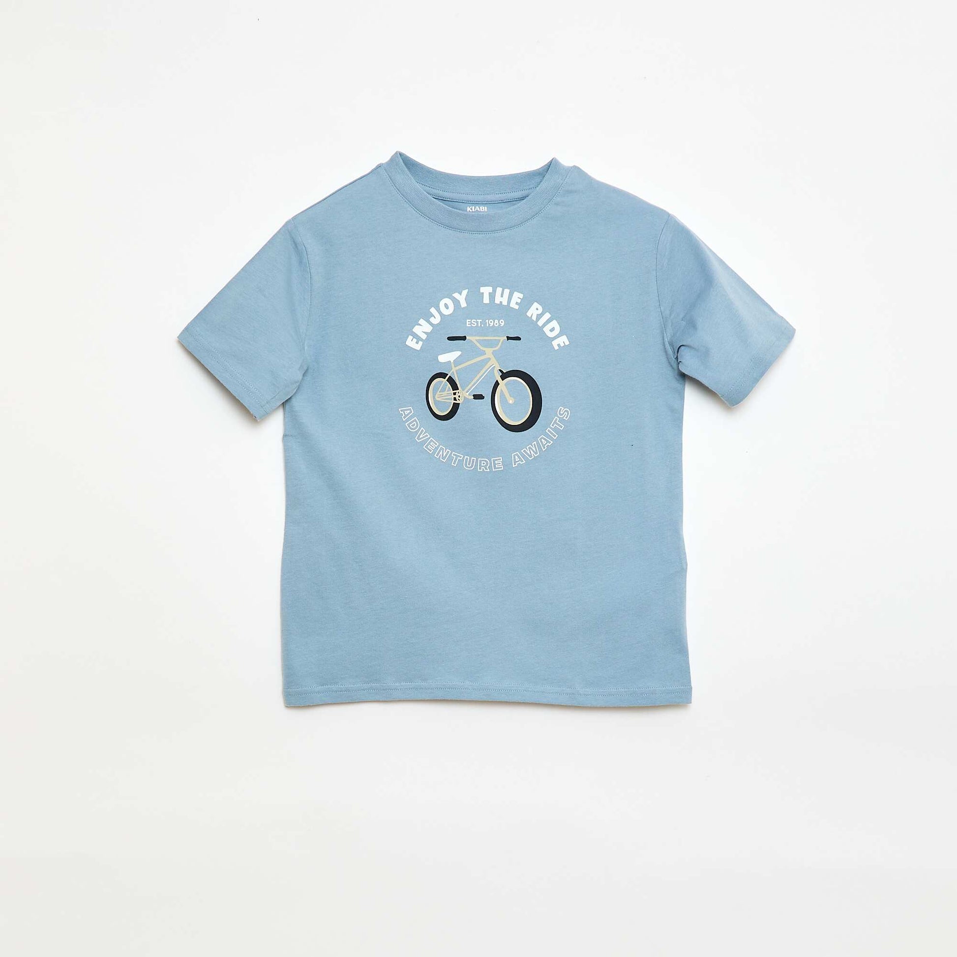 T-shirt à manches courtes imprimé BLEU