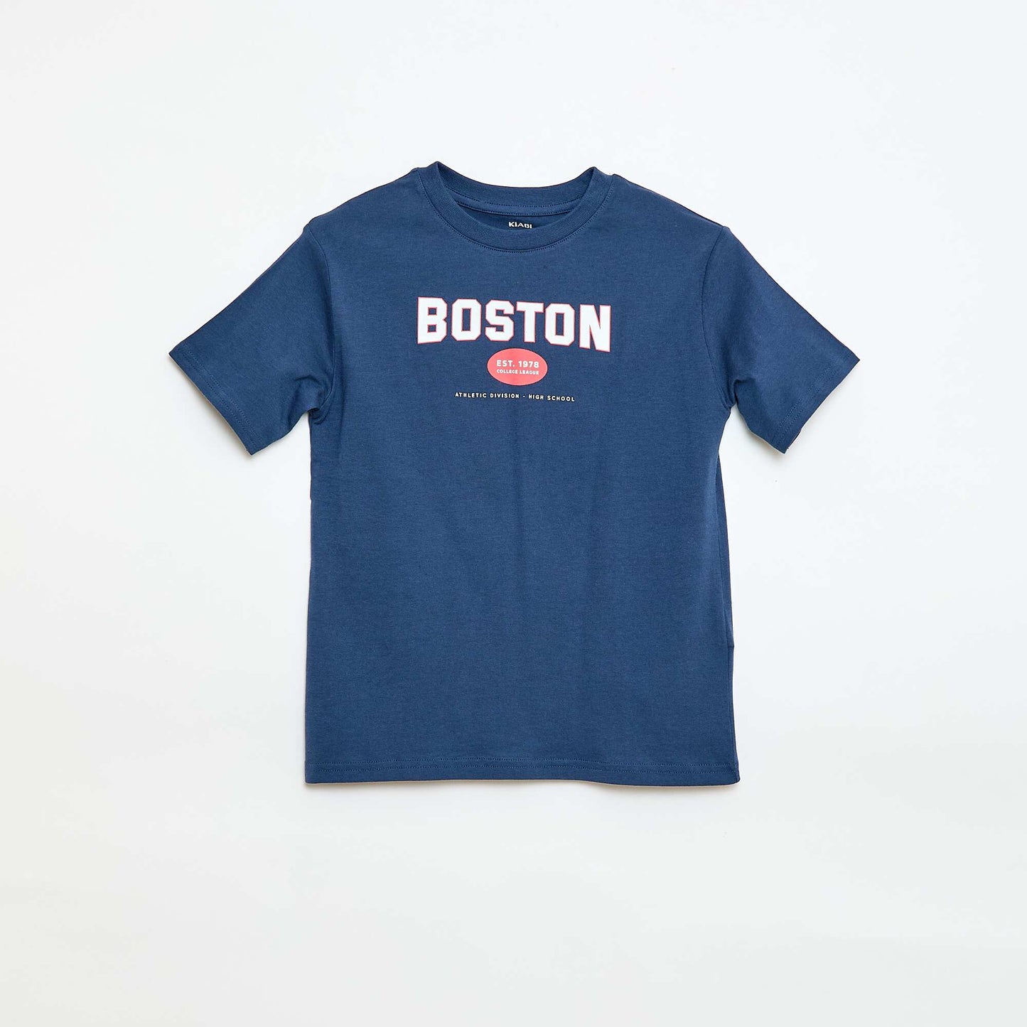 T-shirt à manches courtes imprimé BLEU