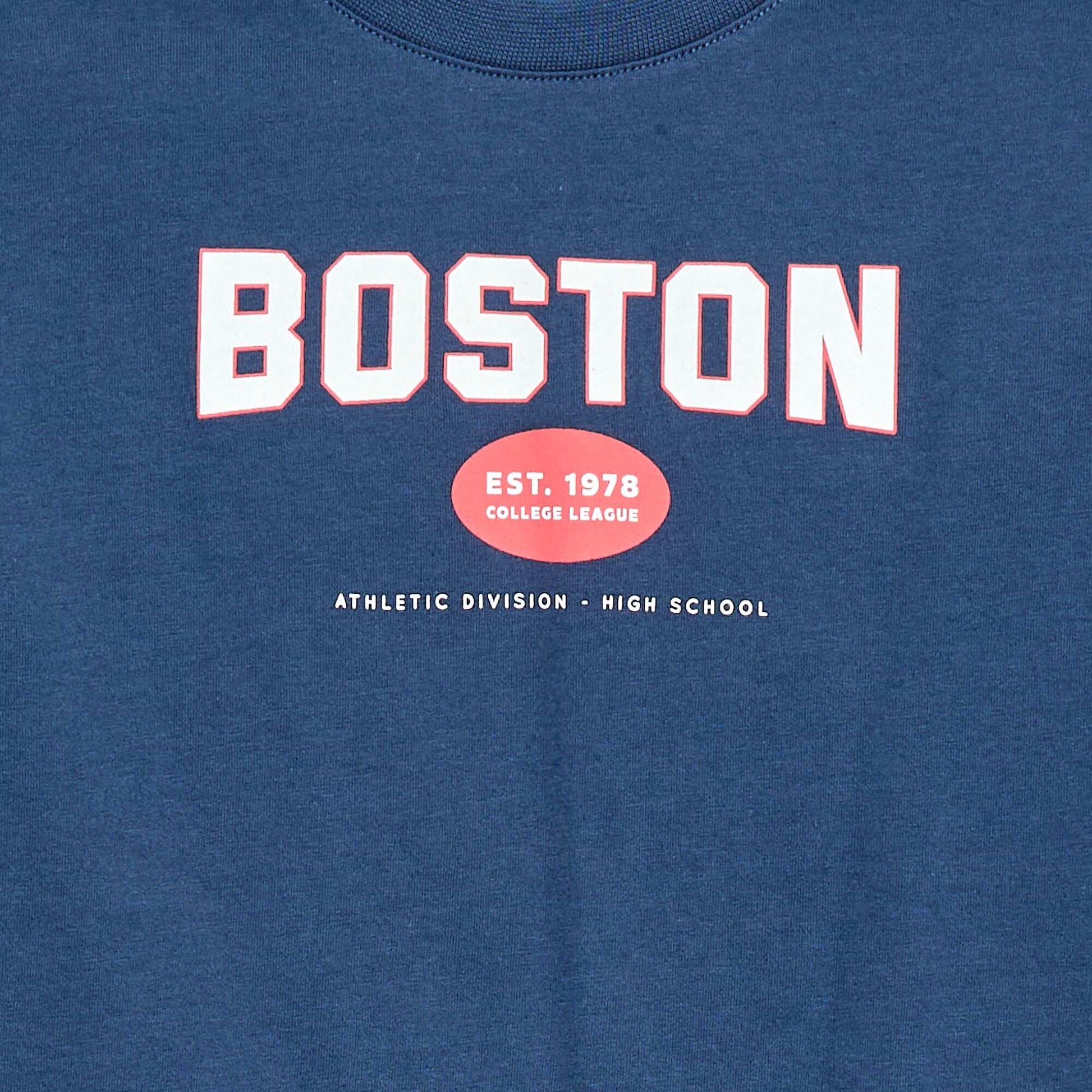 T-shirt à manches courtes imprimé BLEU