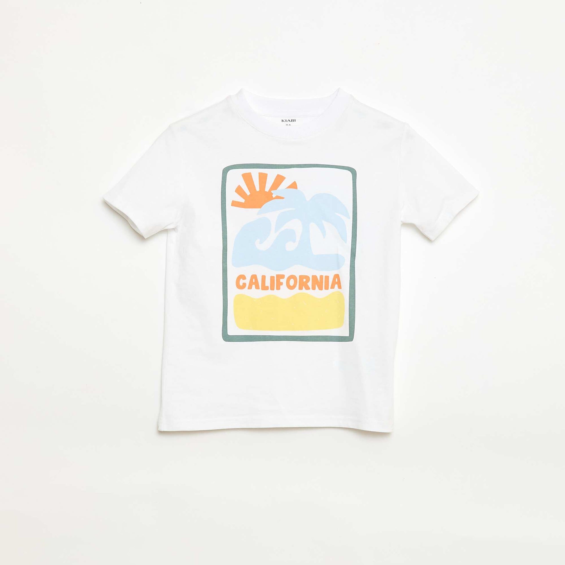 T-shirt à manches courtes imprimé BLANC