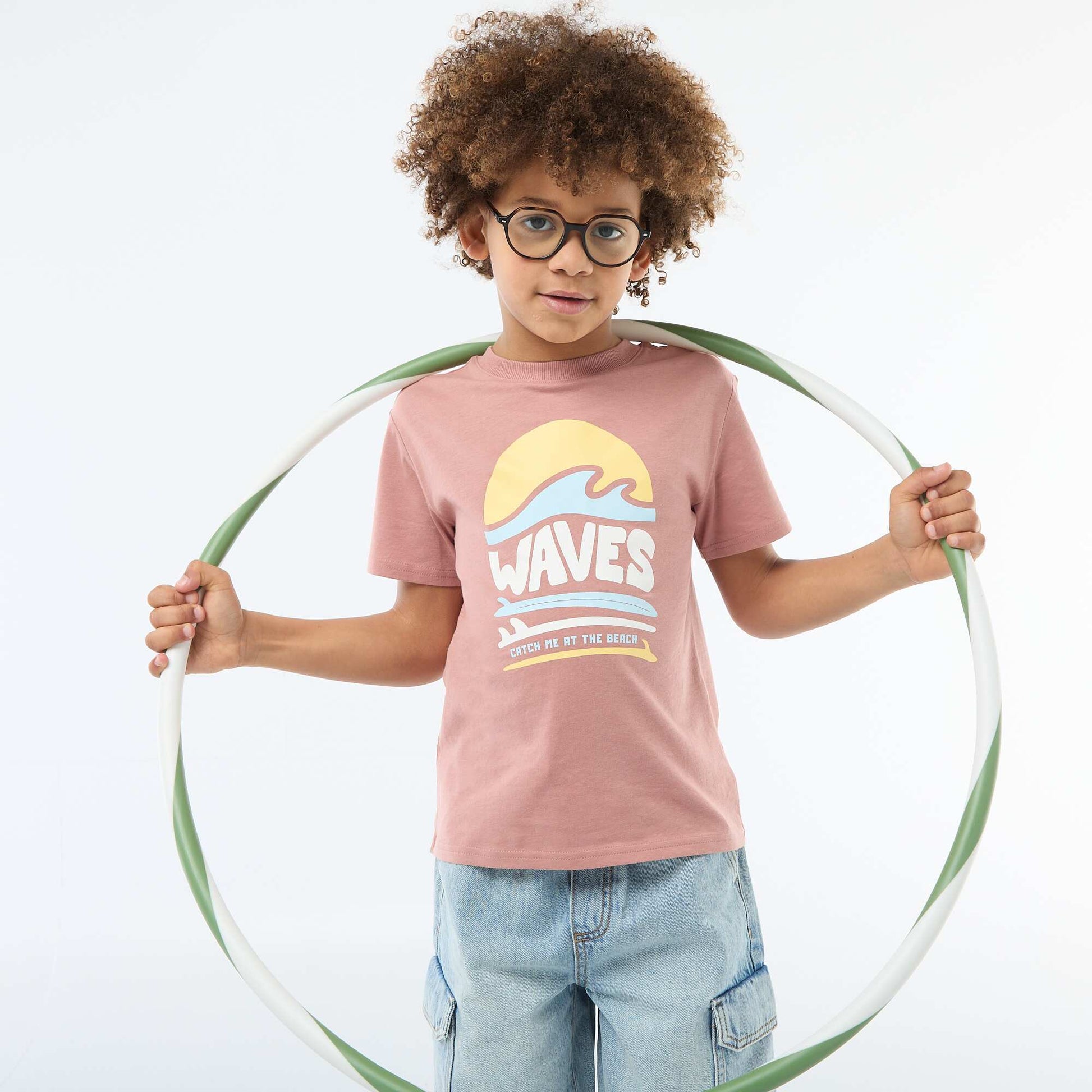 T-shirt à manches courtes imprimé ROSE