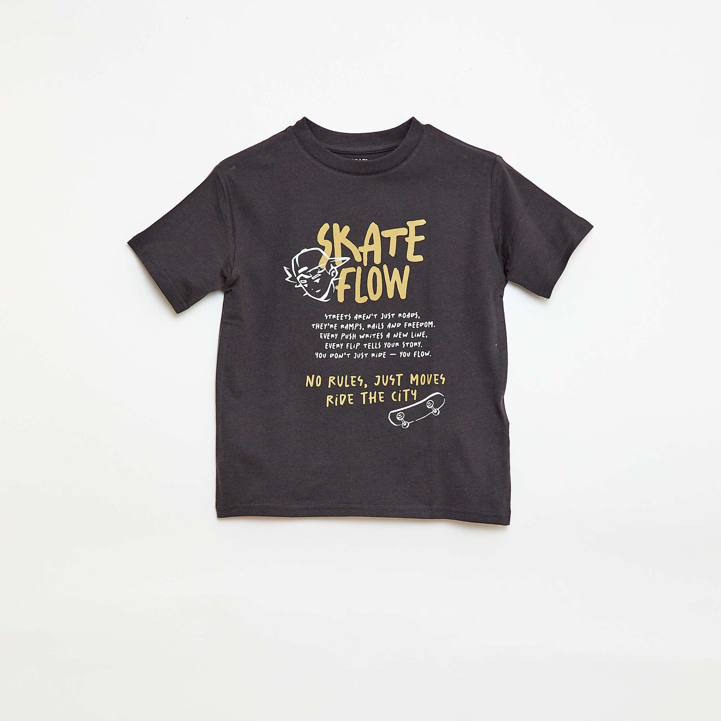 T-shirt à manches courtes imprimé GRIS