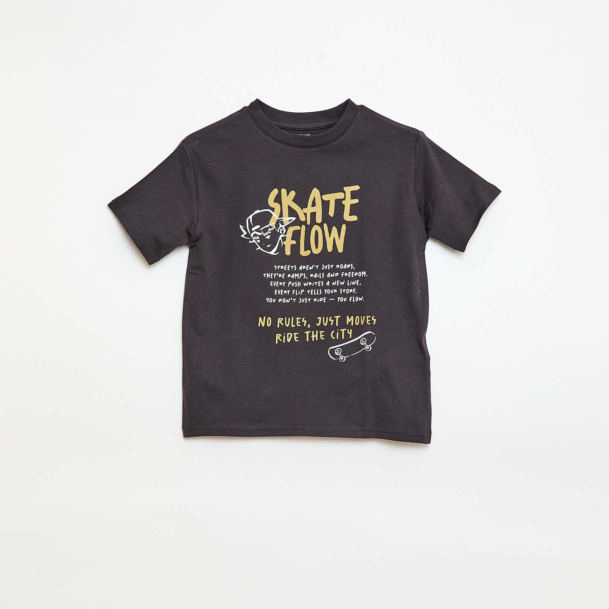 T-shirt à manches courtes imprimé GRIS