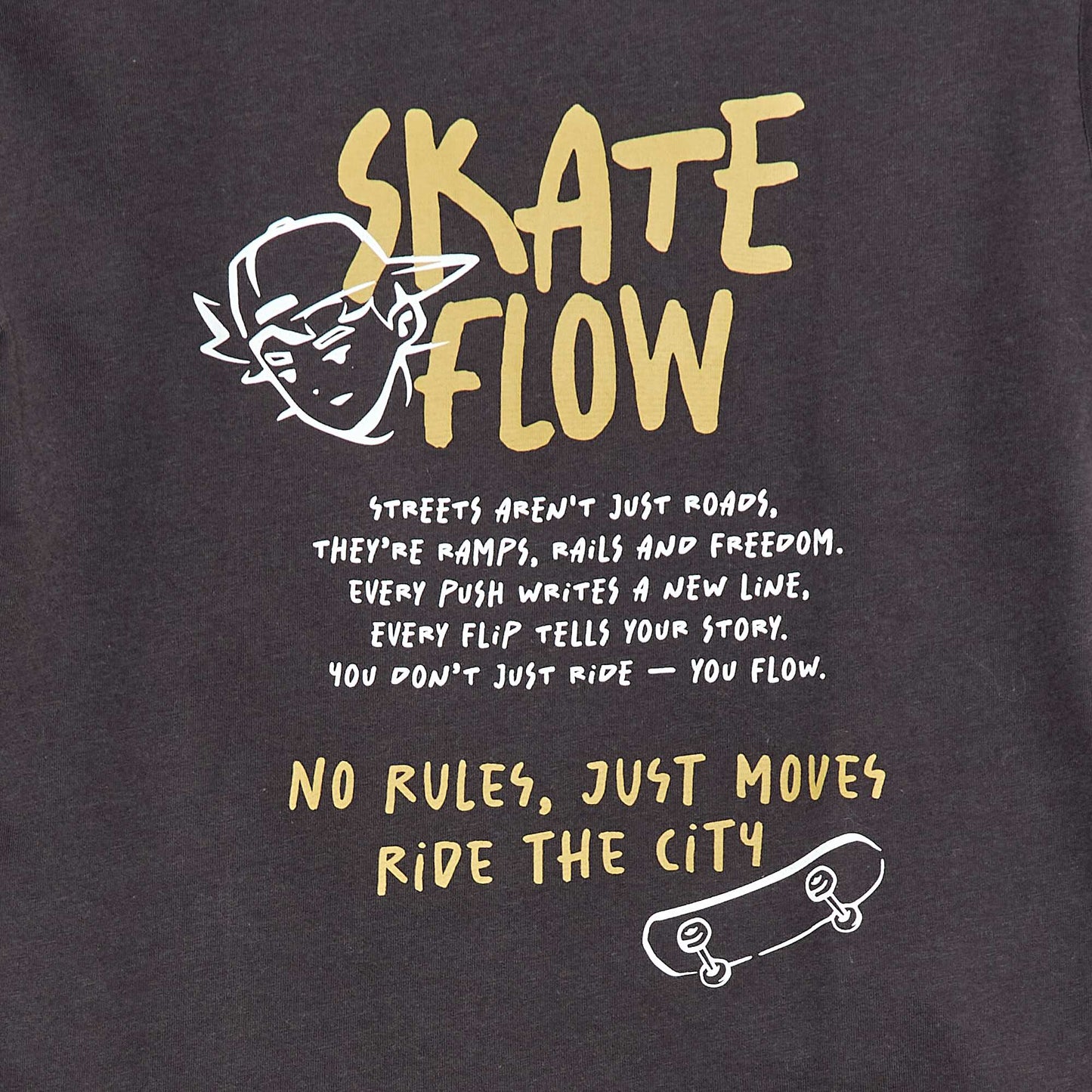T-shirt à manches courtes imprimé GRIS