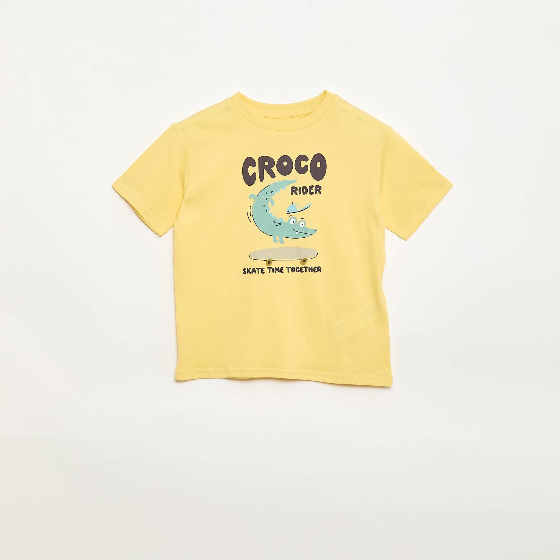 T-shirt à manches courtes imprimé JAUNE