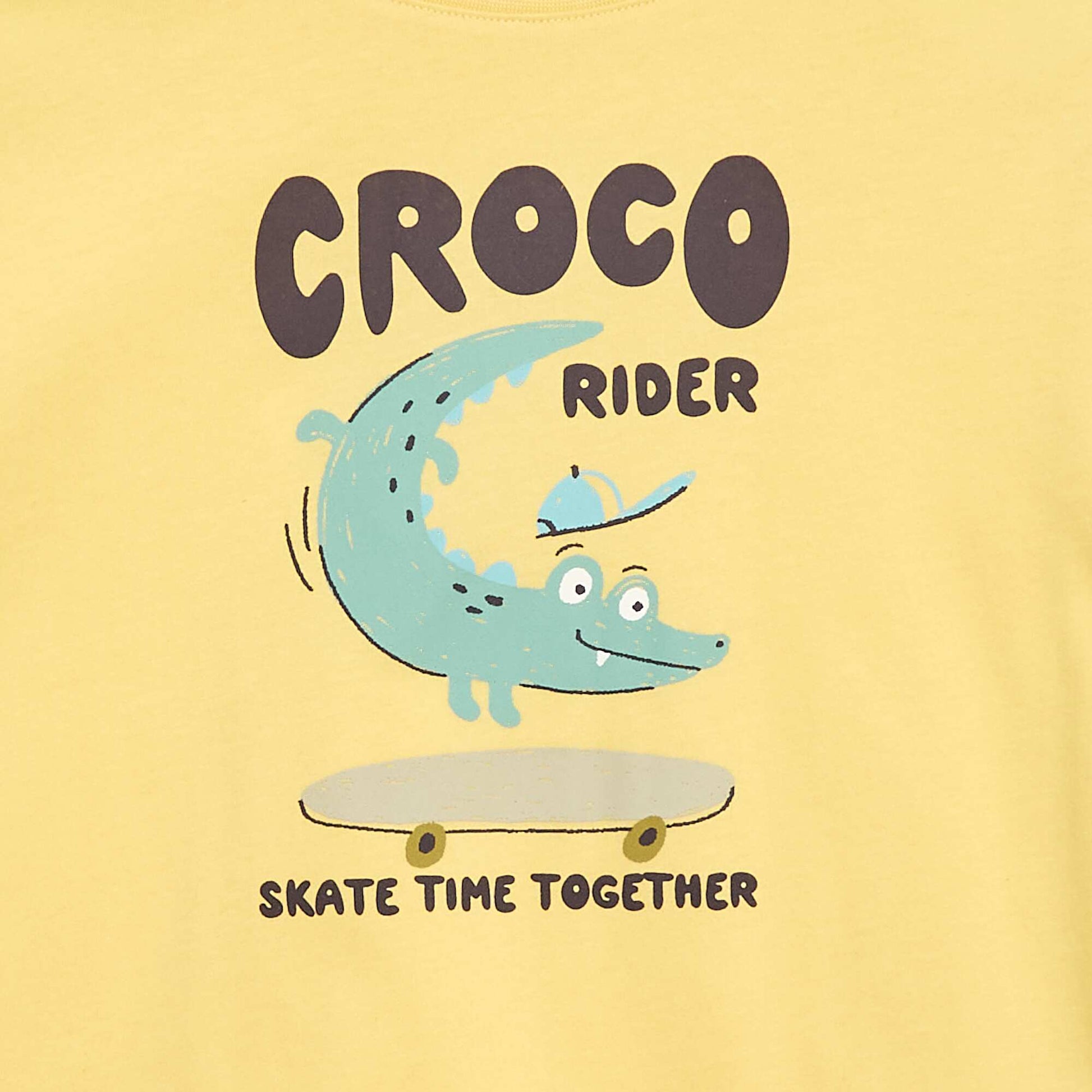 T-shirt à manches courtes imprimé JAUNE