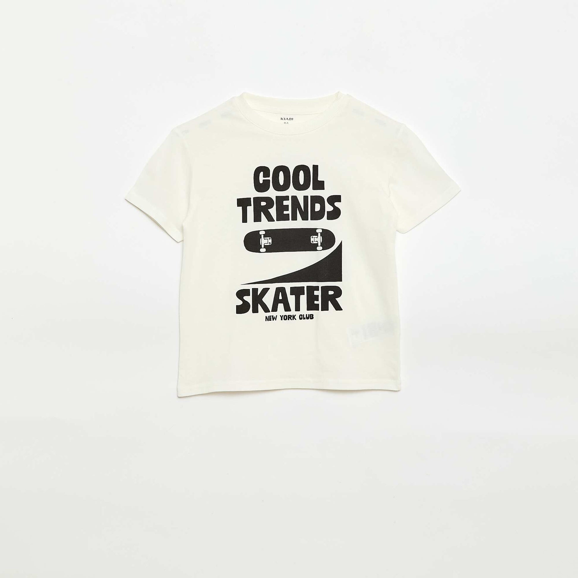 T-shirt à manches courtes imprimé BLANC