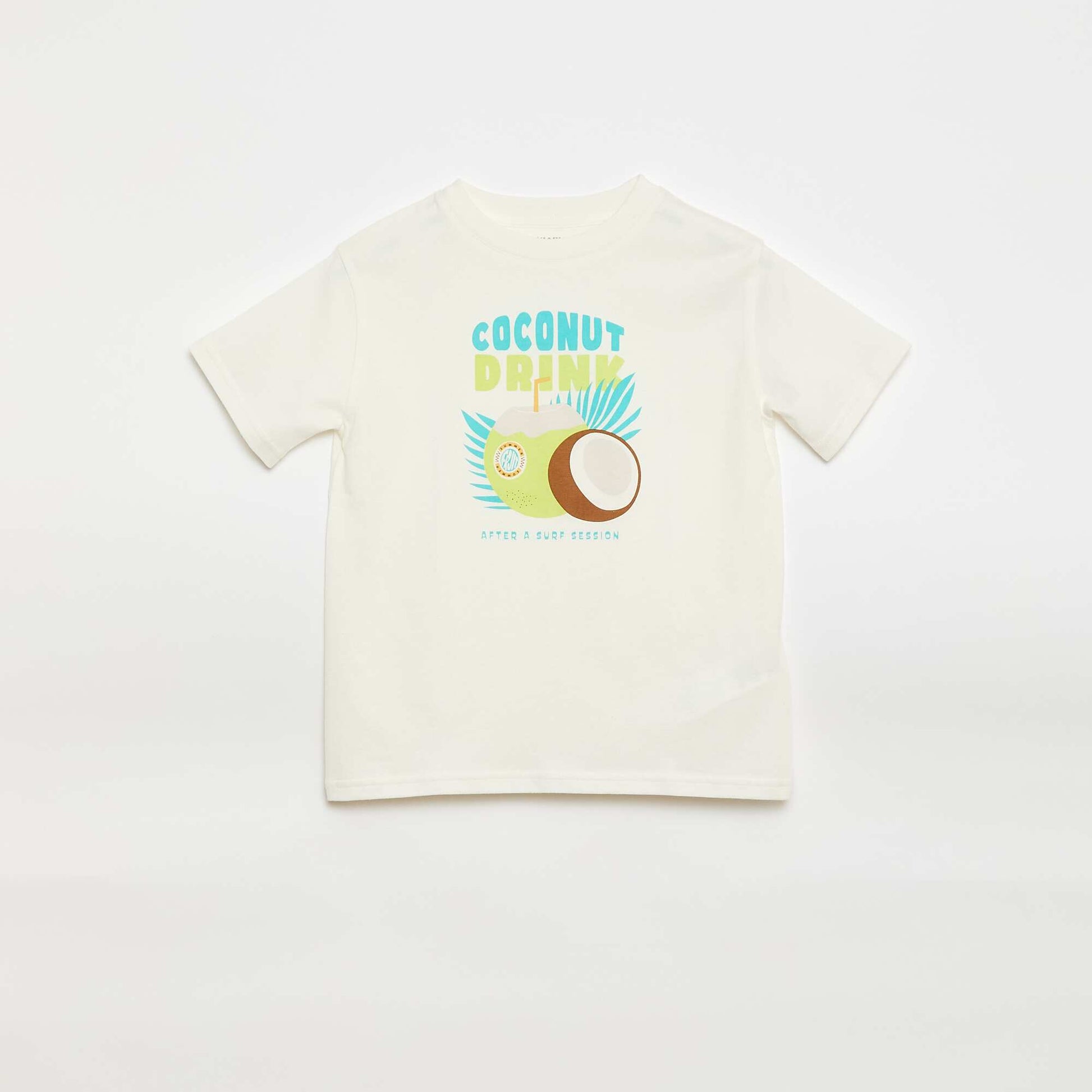 T-shirt à manches courtes imprimé BEIGE