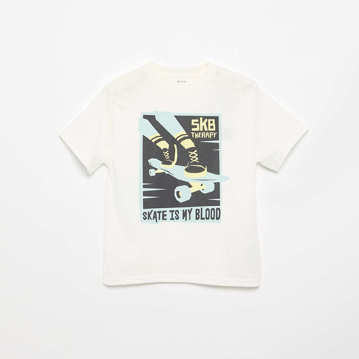 T-shirt à manches courtes imprimé BLANC
