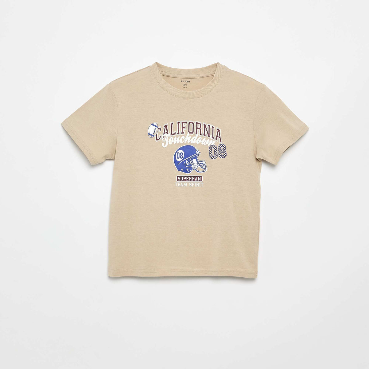 T-shirt à manches courtes imprimé BEIGE