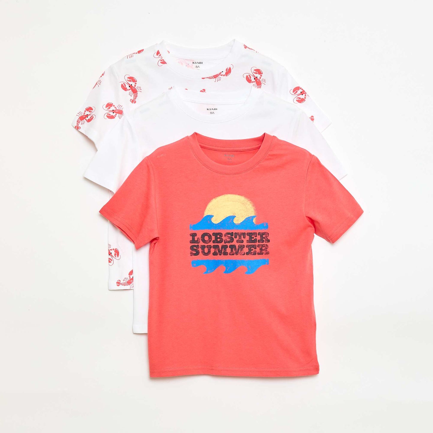 Lot de 3 t-shirts en coton BLANC