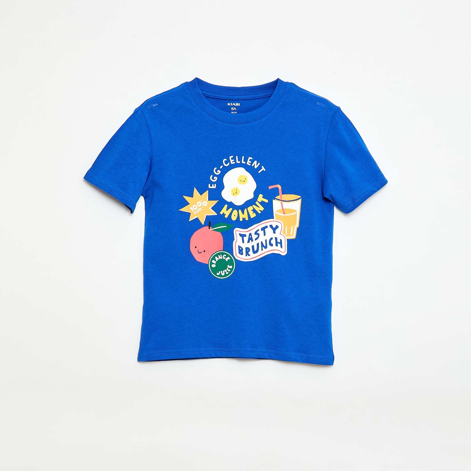 Lot de 3 t-shirts en coton BLEU
