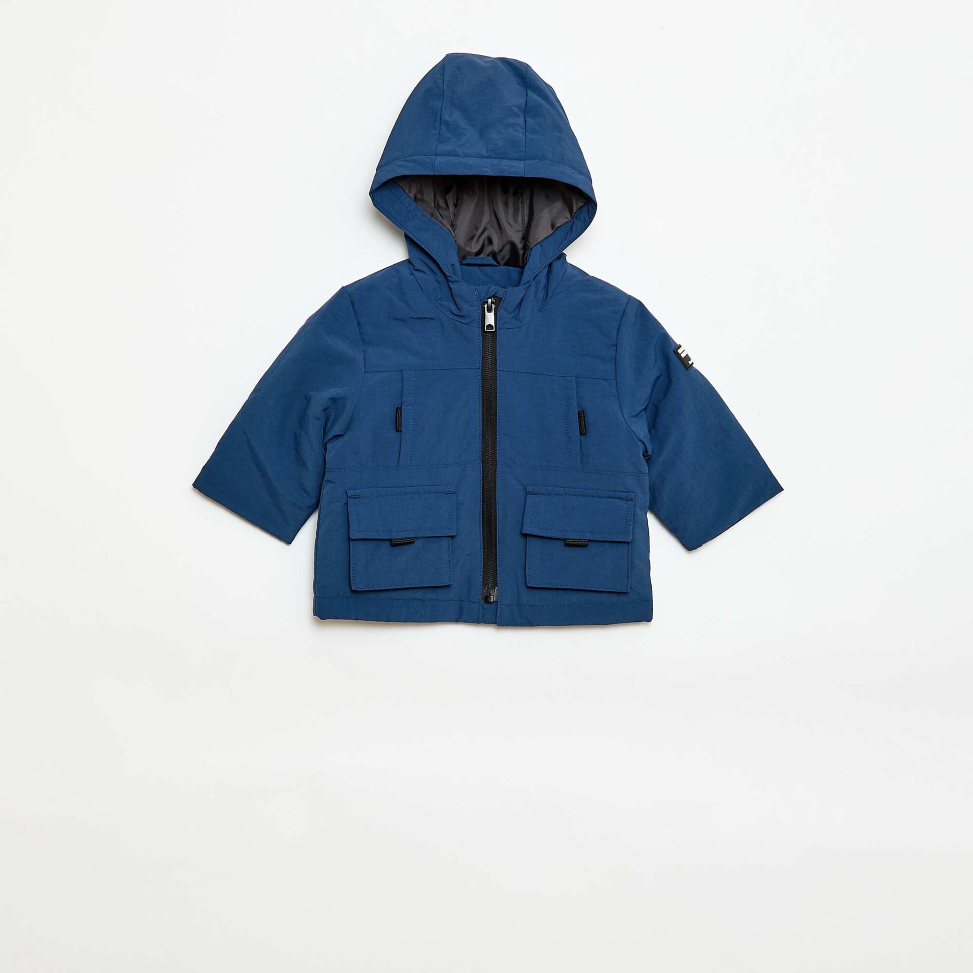 Parka légère à capuche BLEU
