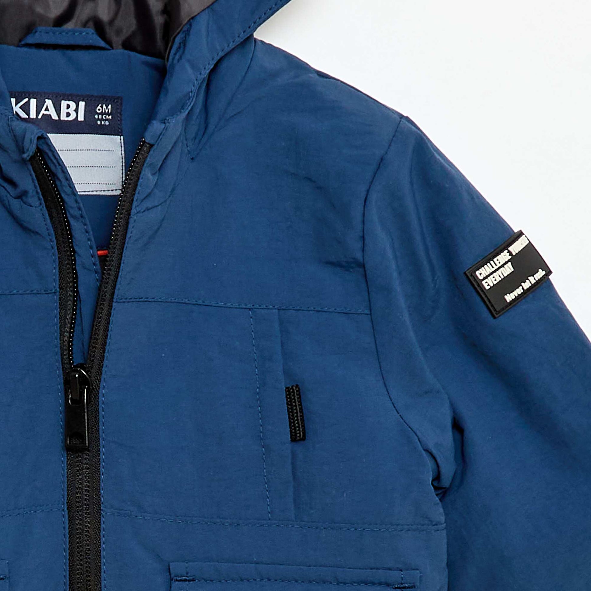 Parka légère à capuche BLEU