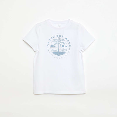 T-shirt imprimé à message BLANC