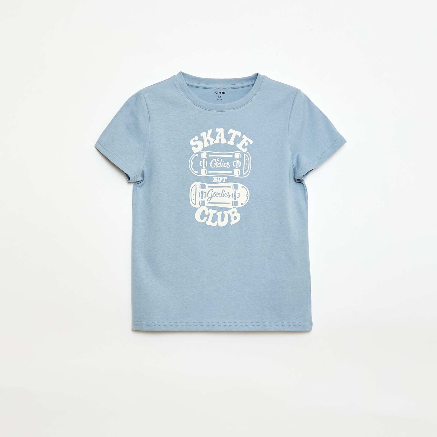 T-shirt imprimé à message BLEU