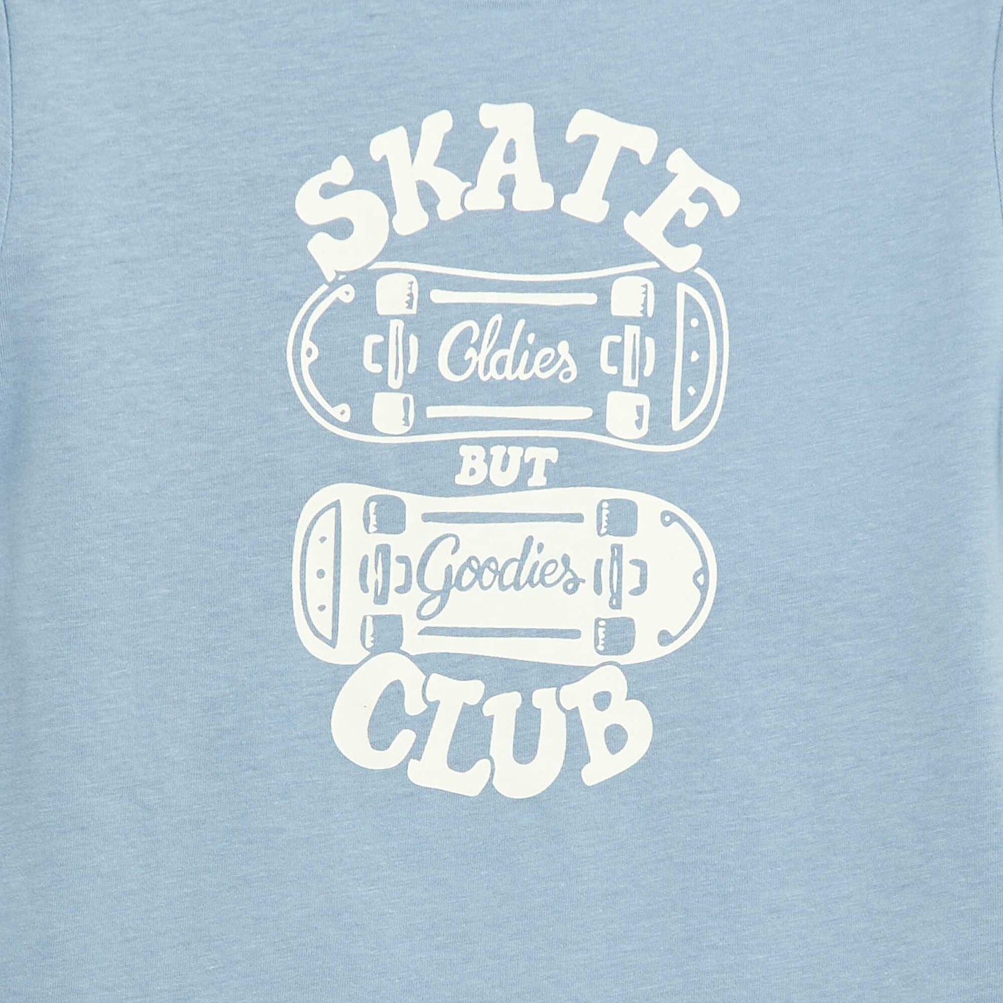 T-shirt imprimé à message BLEU