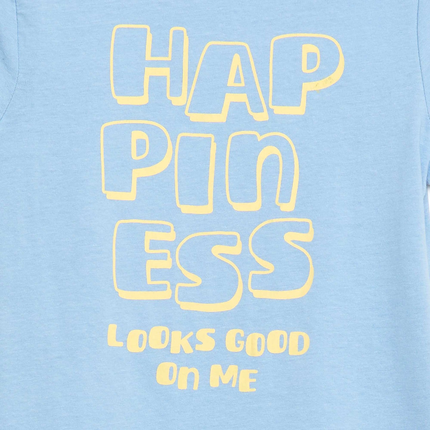 T-shirt imprimé à message BLEU