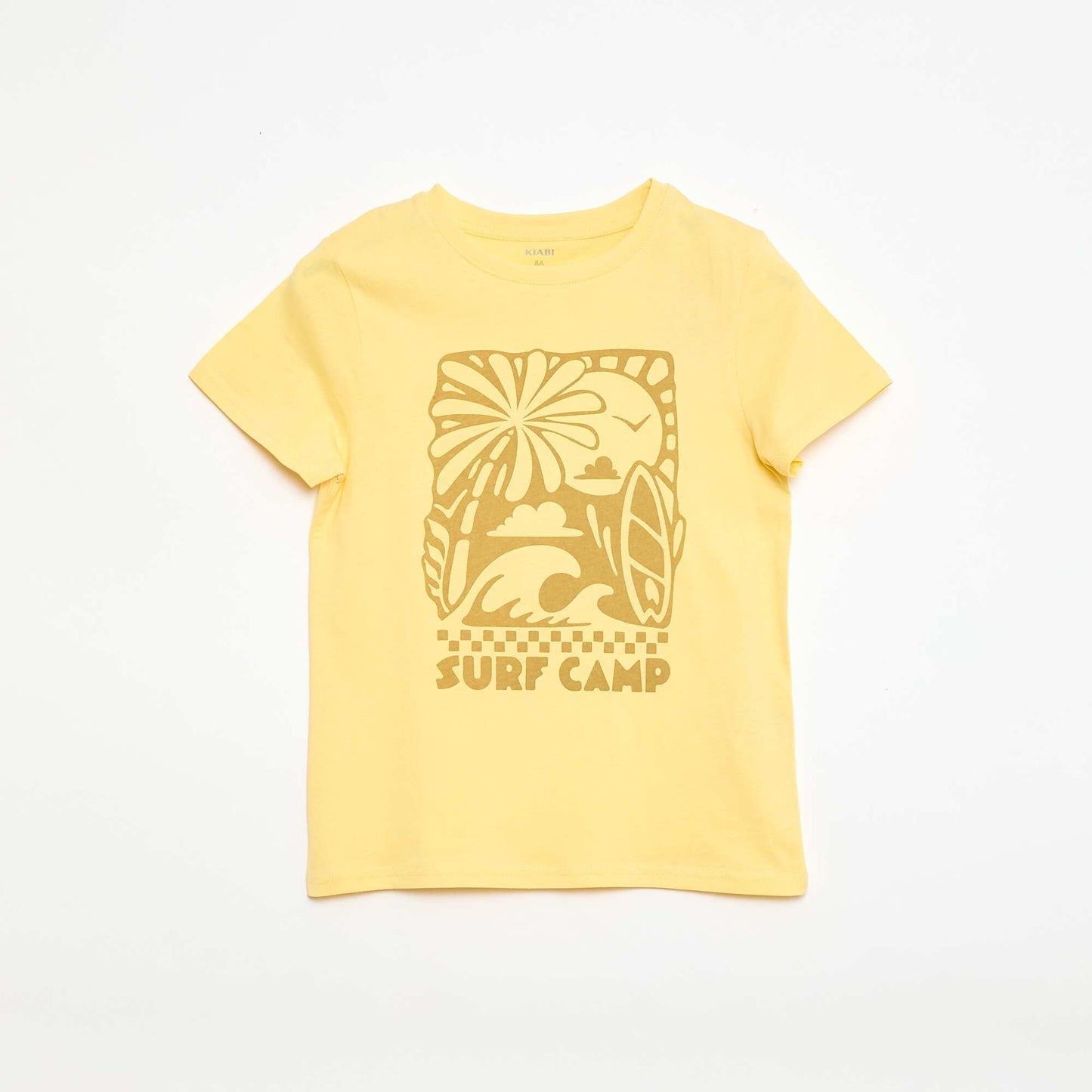 T-shirt imprimé à message JAUNE