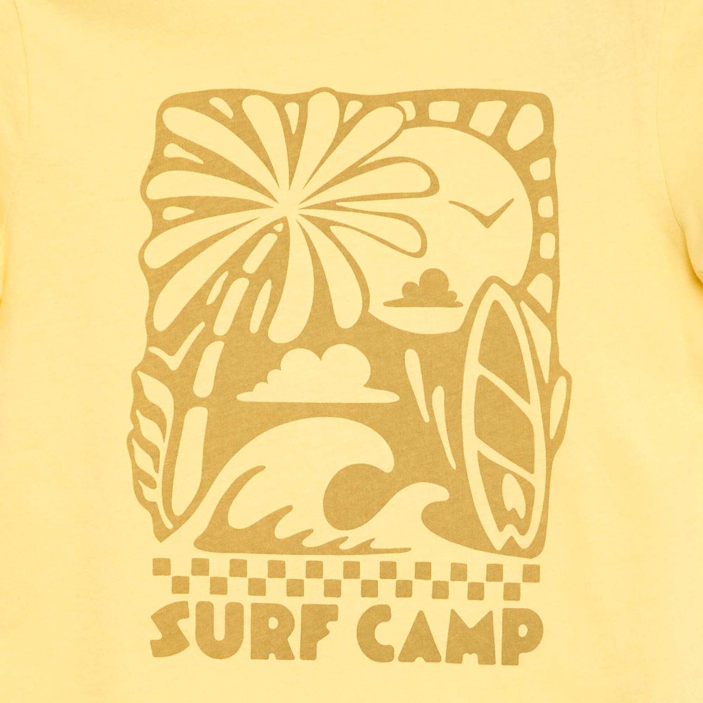 T-shirt imprimé à message JAUNE