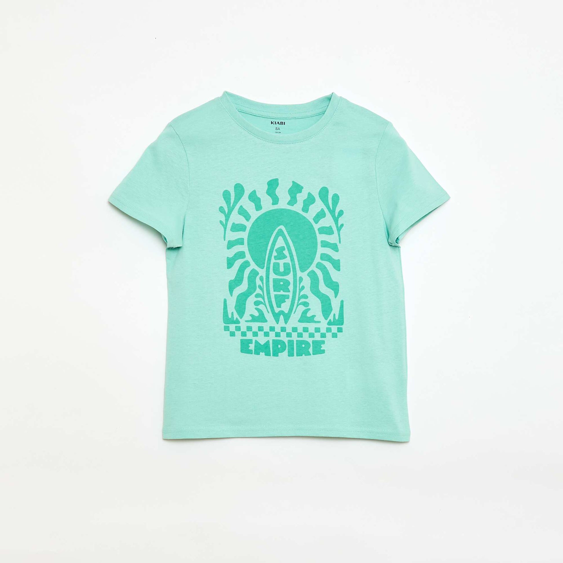 T-shirt imprimé à message VERT