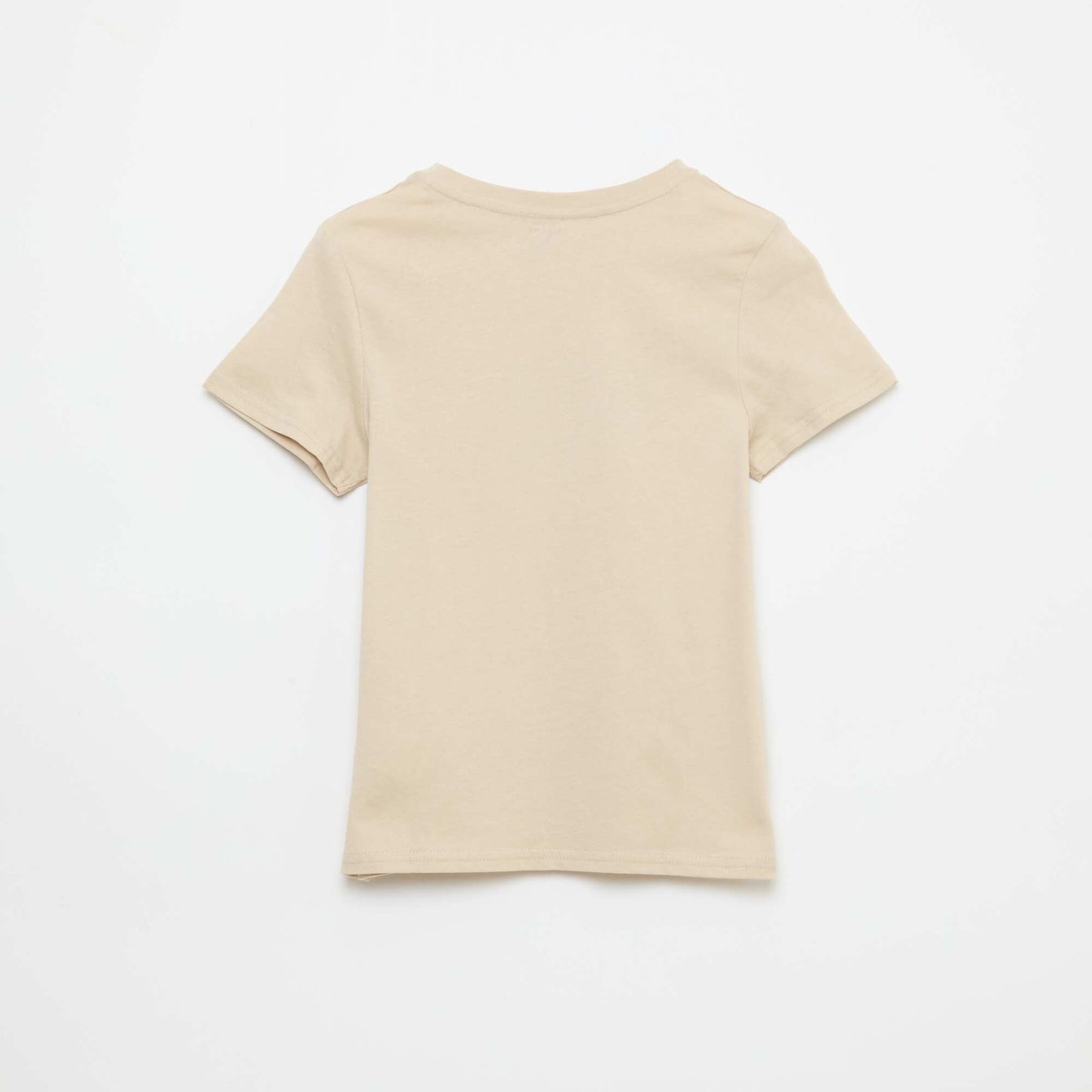 T-shirt imprimé à message BEIGE