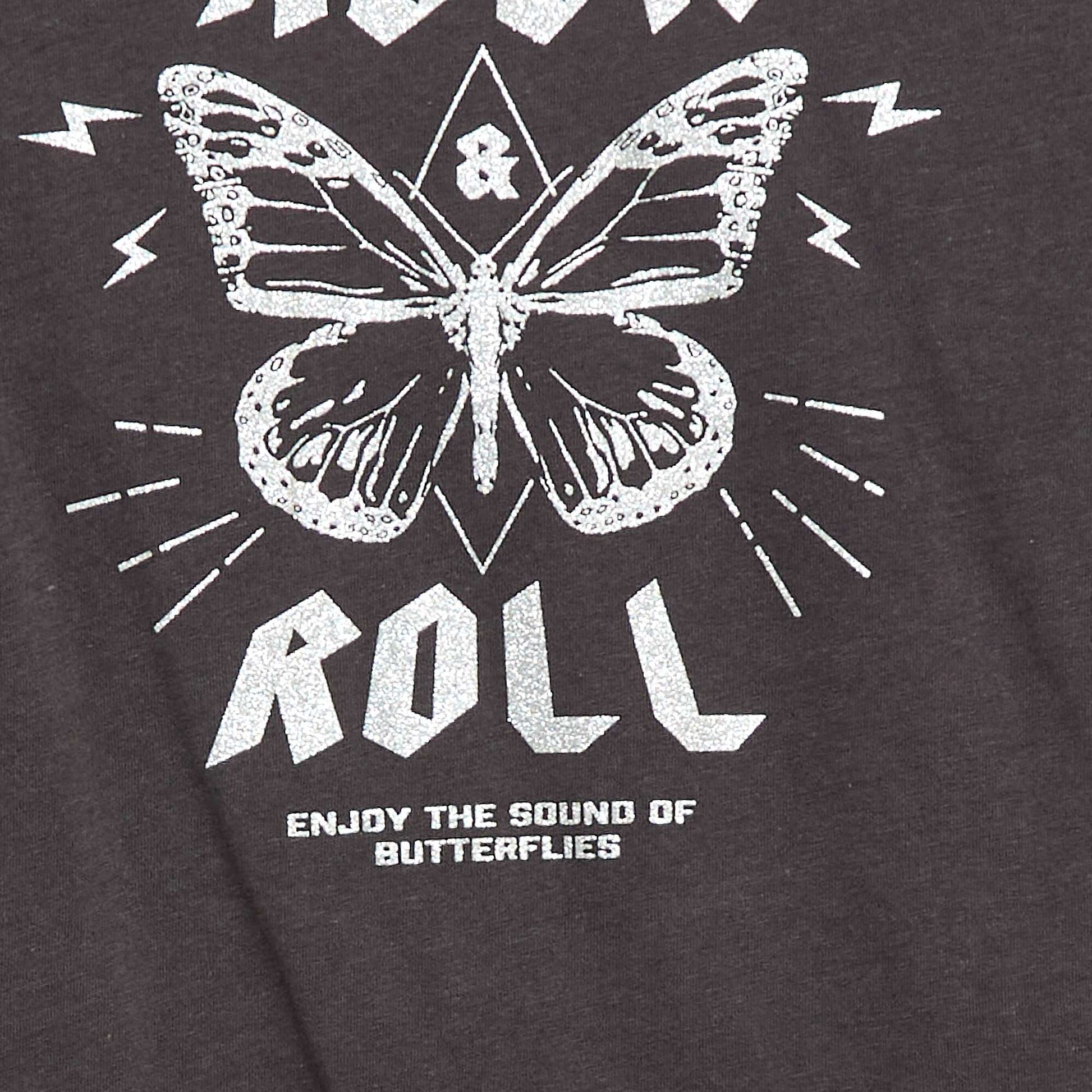 T-shirt imprimé fantaisie NOIR