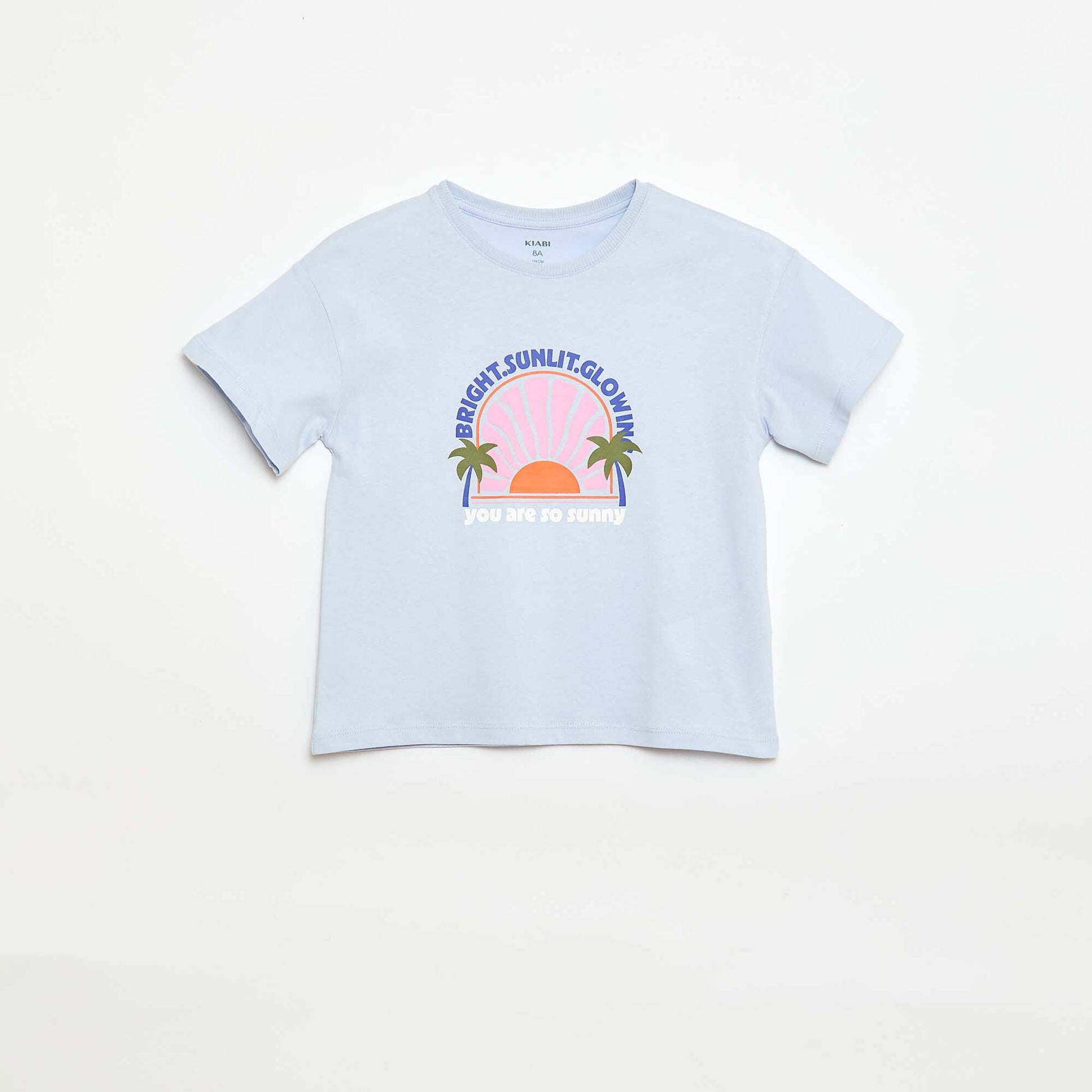 T-shirt imprimé fantaisie BLEU