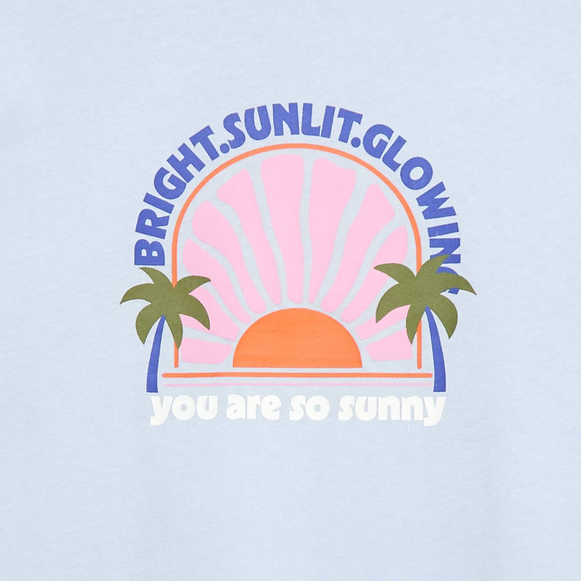 T-shirt imprimé fantaisie BLEU