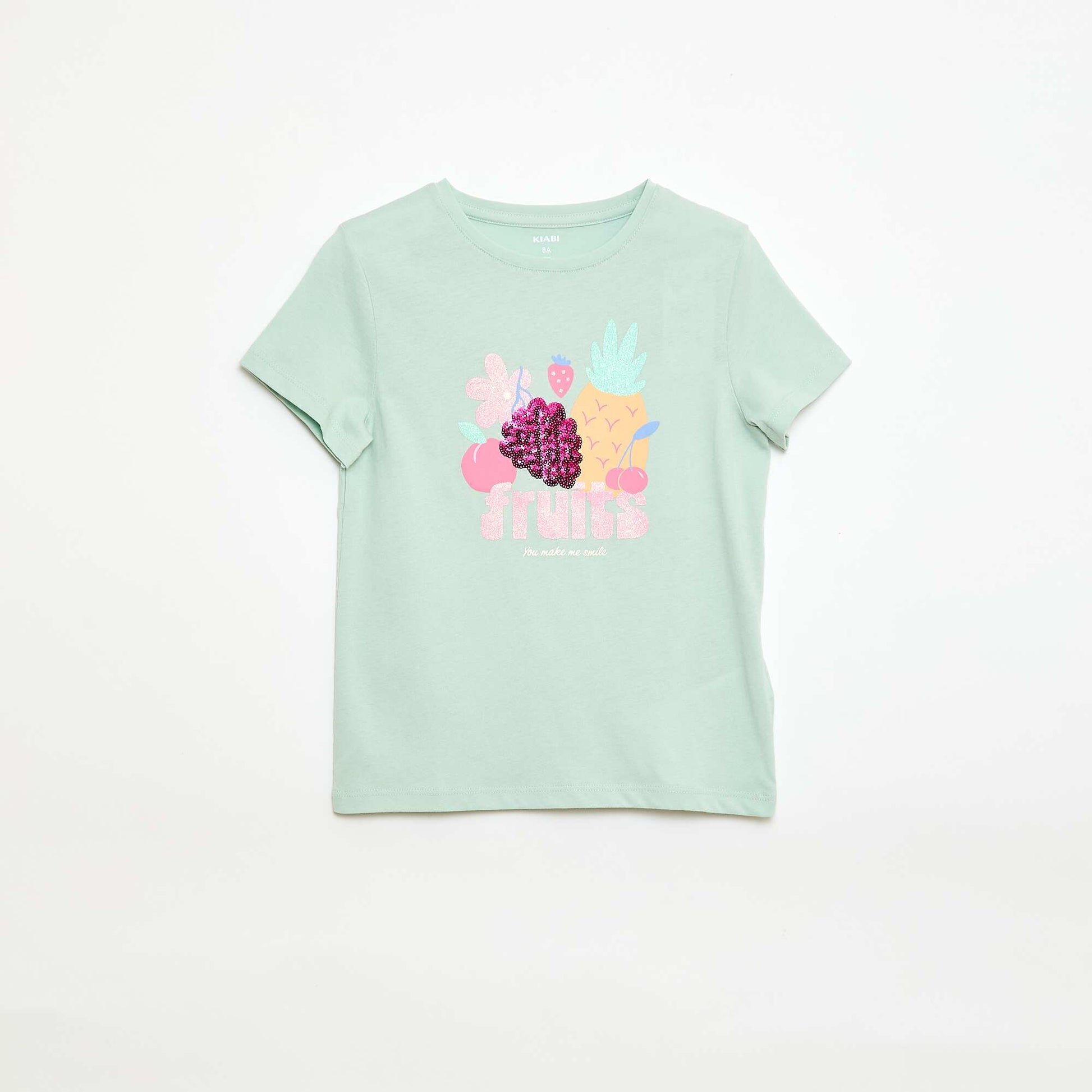T-shirt à manches courtes avec animation VERT