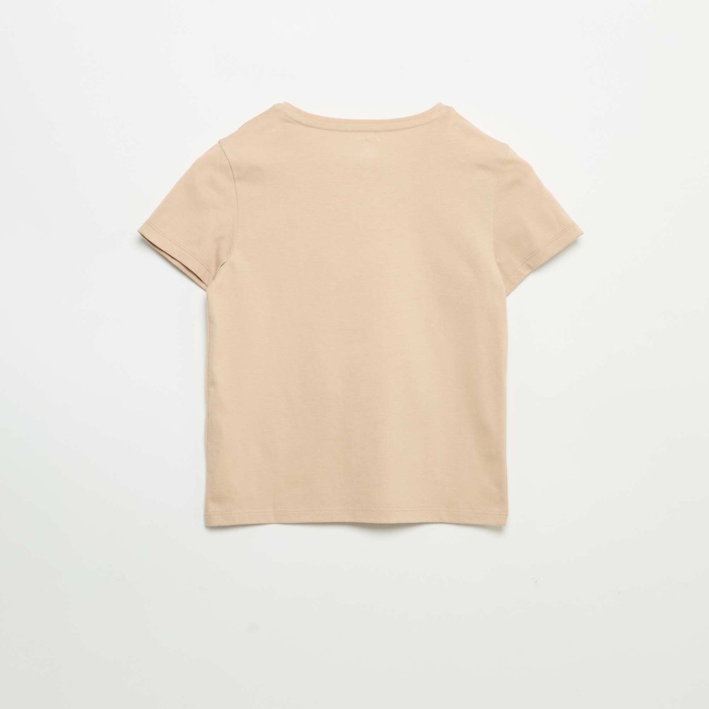 T-shirt à manches courtes avec animation BEIGE
