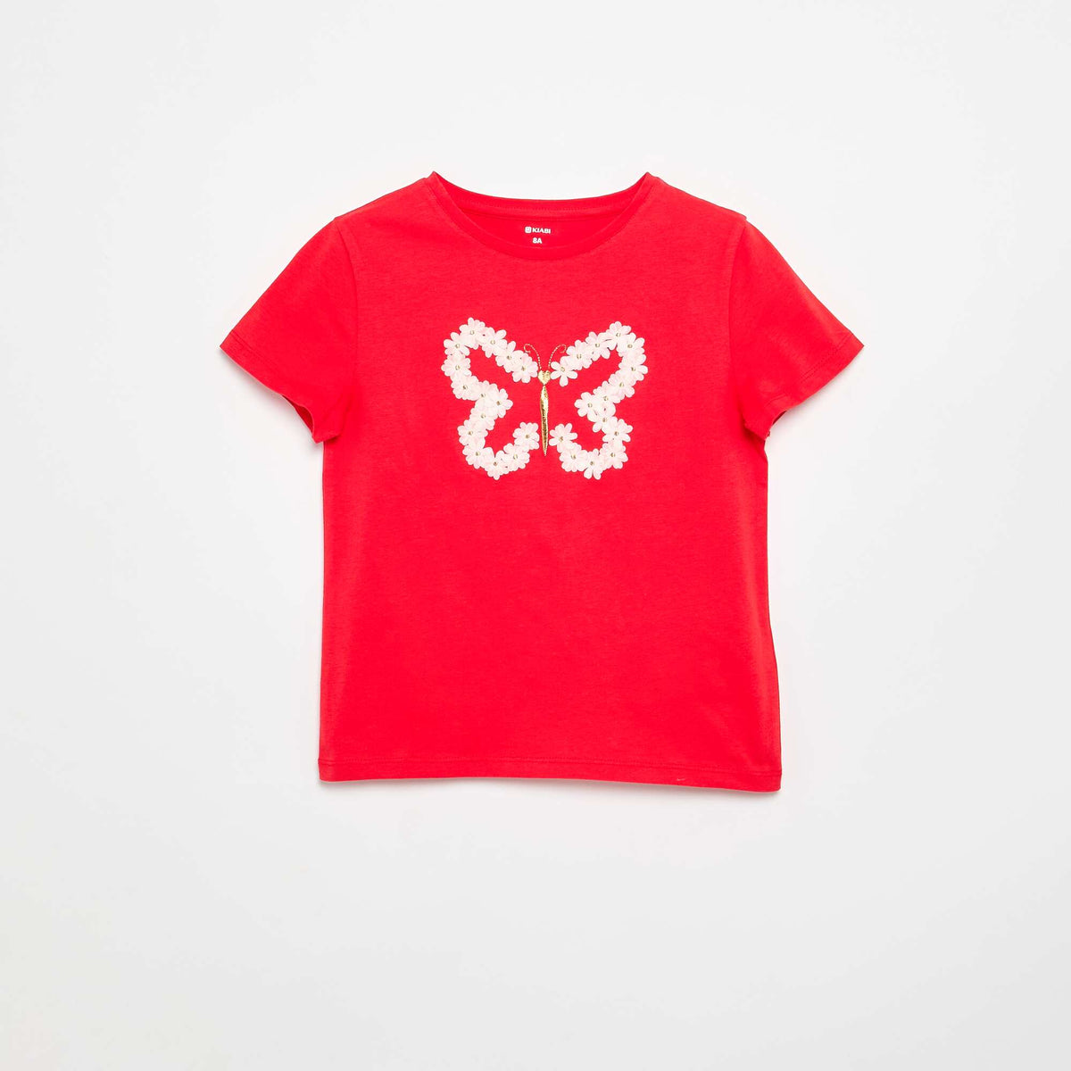 T-shirt à manches courtes avec animation ROUGE