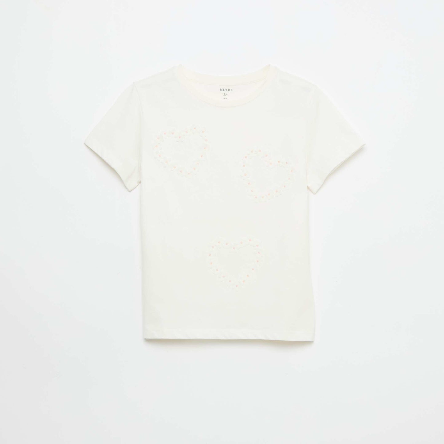 T-shirt à manches courtes avec animation BLANC