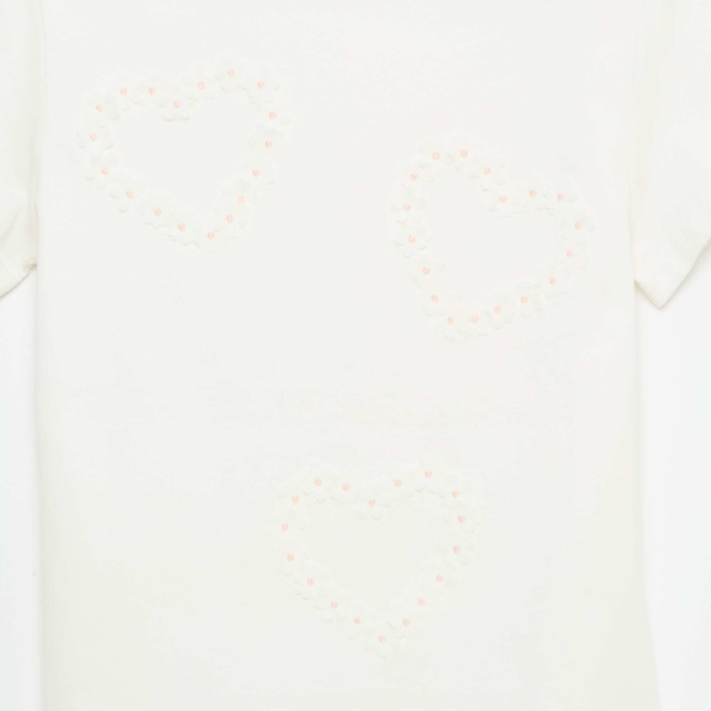 T-shirt à manches courtes avec animation BLANC