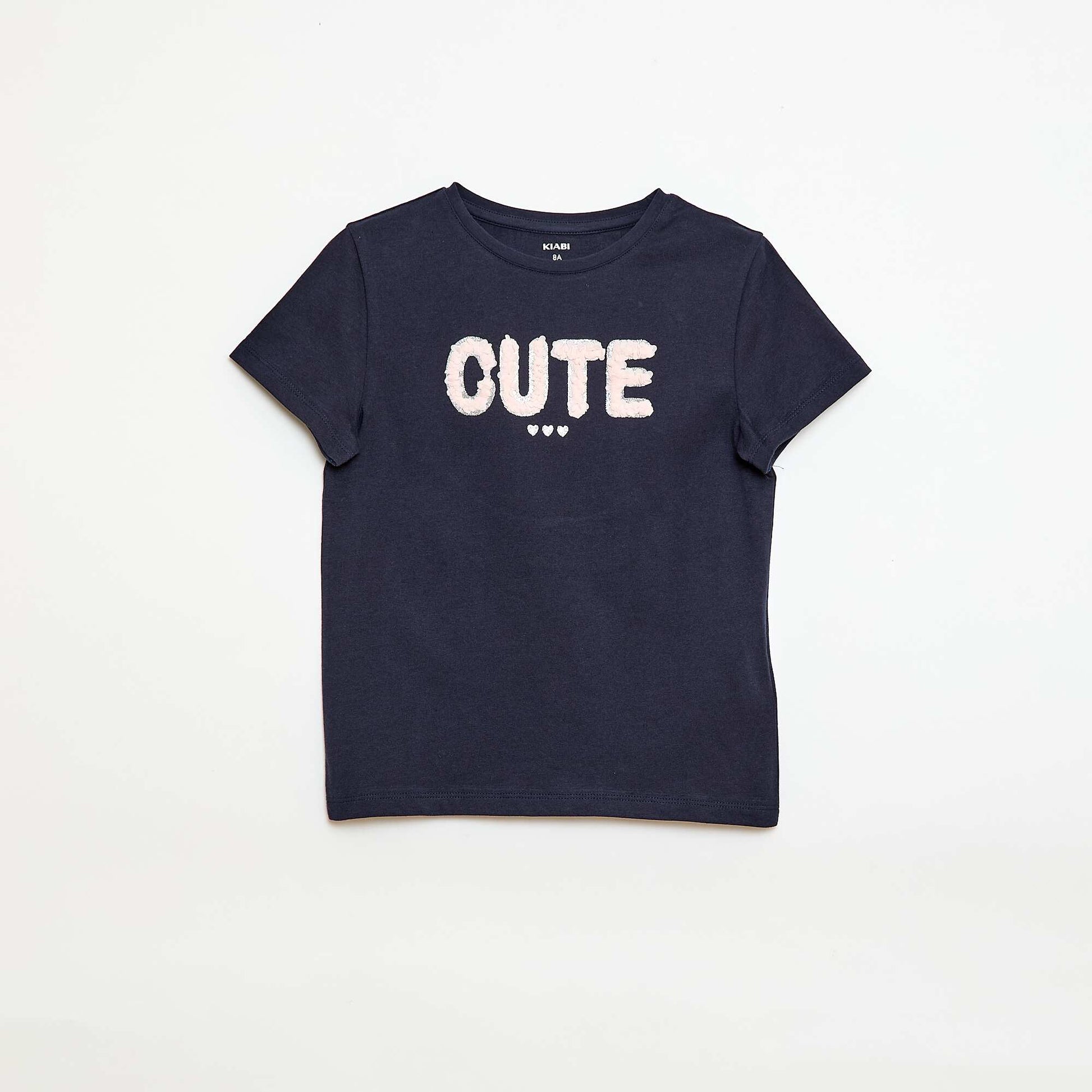 T-shirt à manches courtes avec animation BLEU