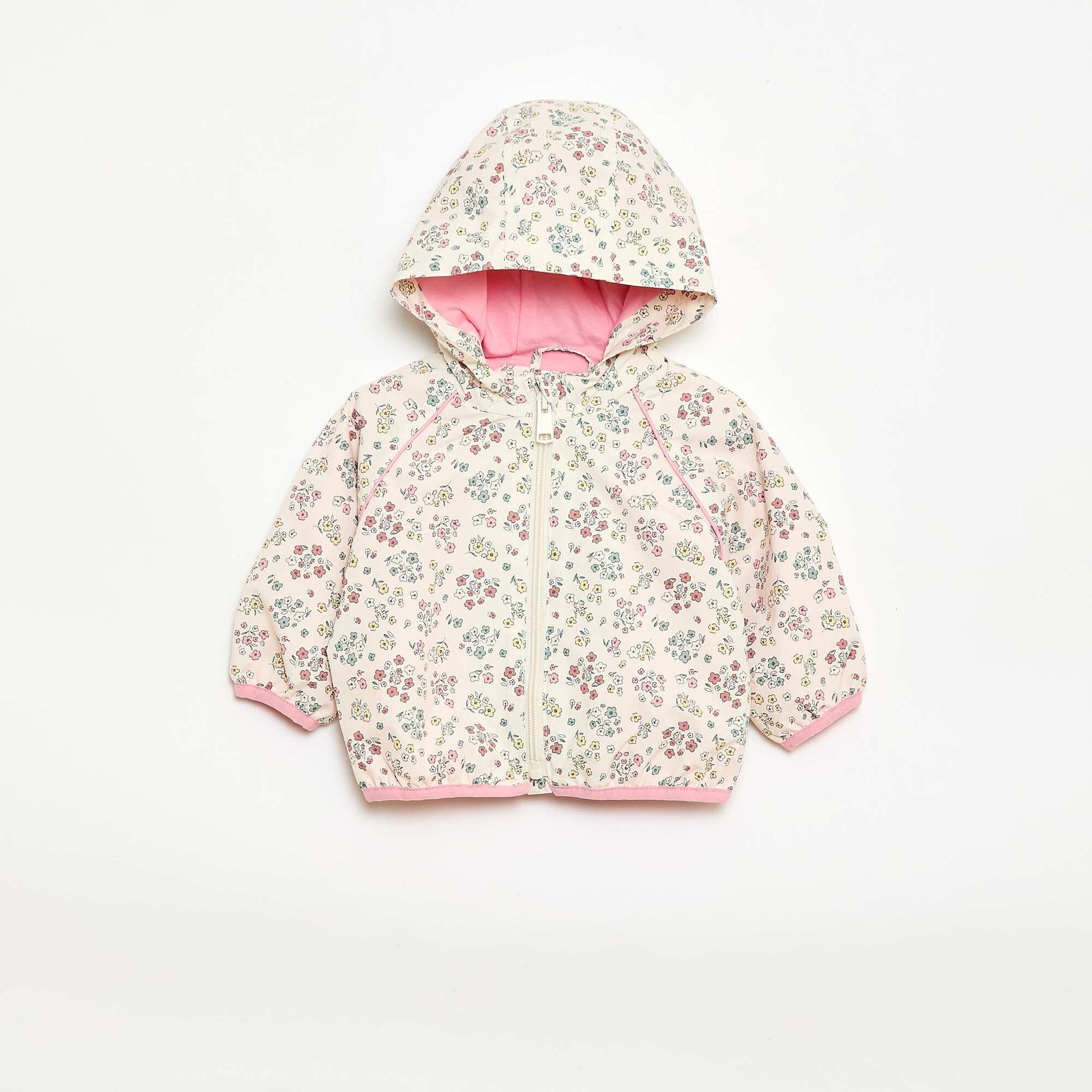 Blouson coupe-vent à capuche BLANC