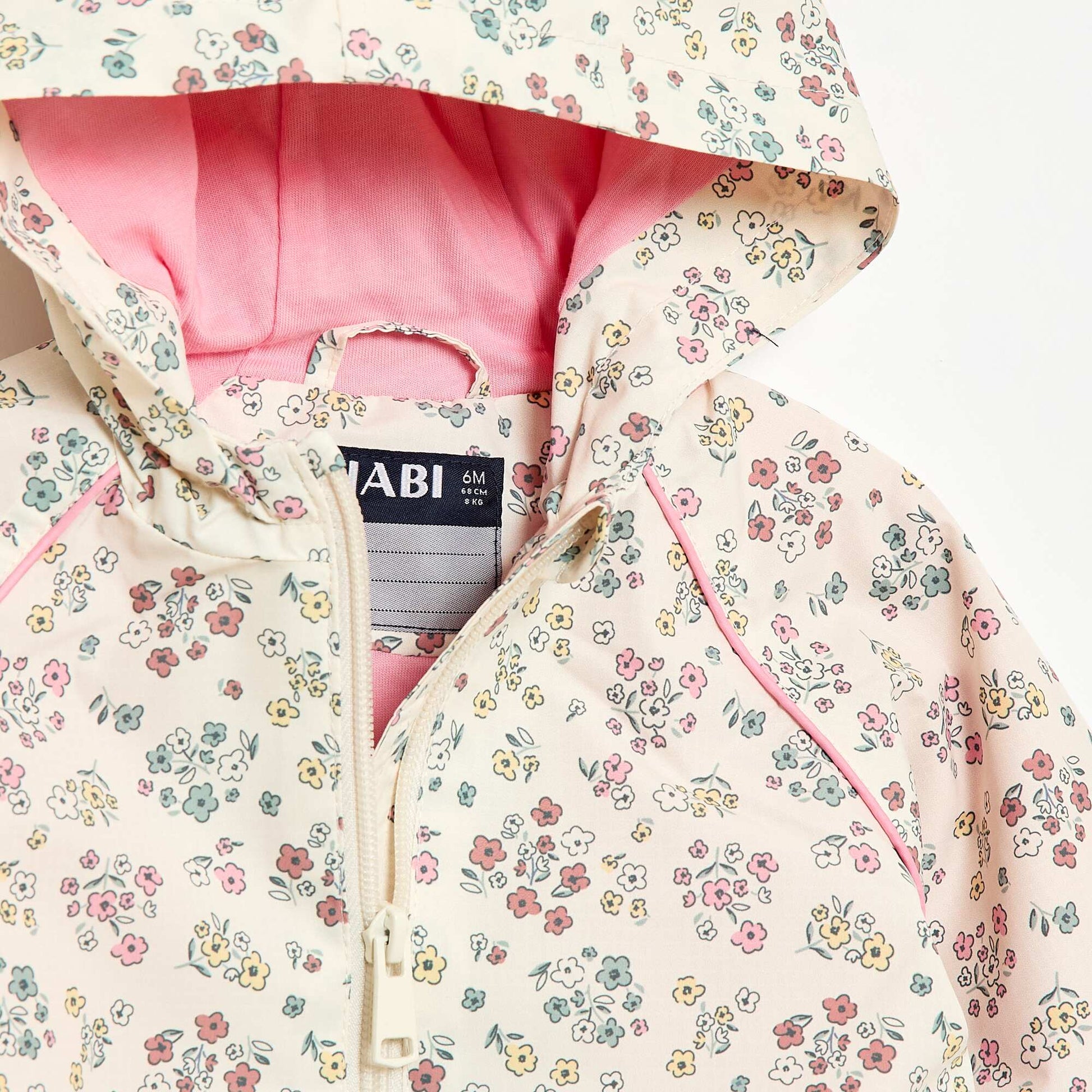 Blouson coupe-vent à capuche BLANC