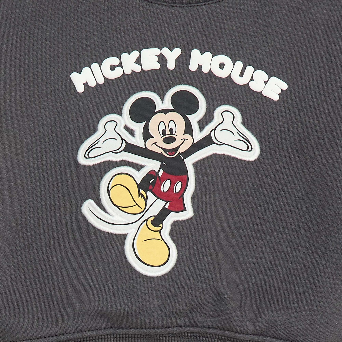 Sweat en molleton imprimé 'Mickey' NOIR
