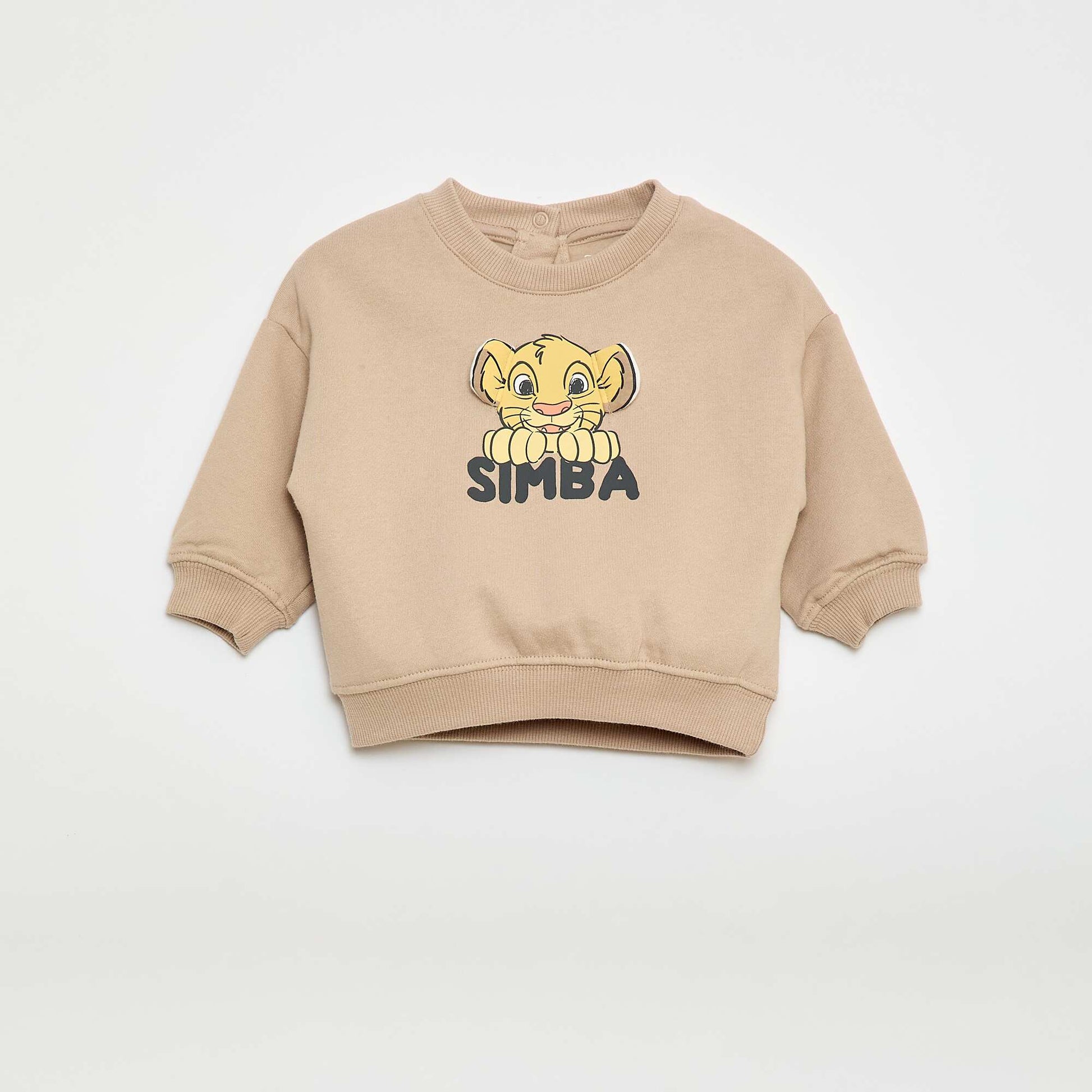 Sweat en molleton imprimé 'Simba' BEIGE