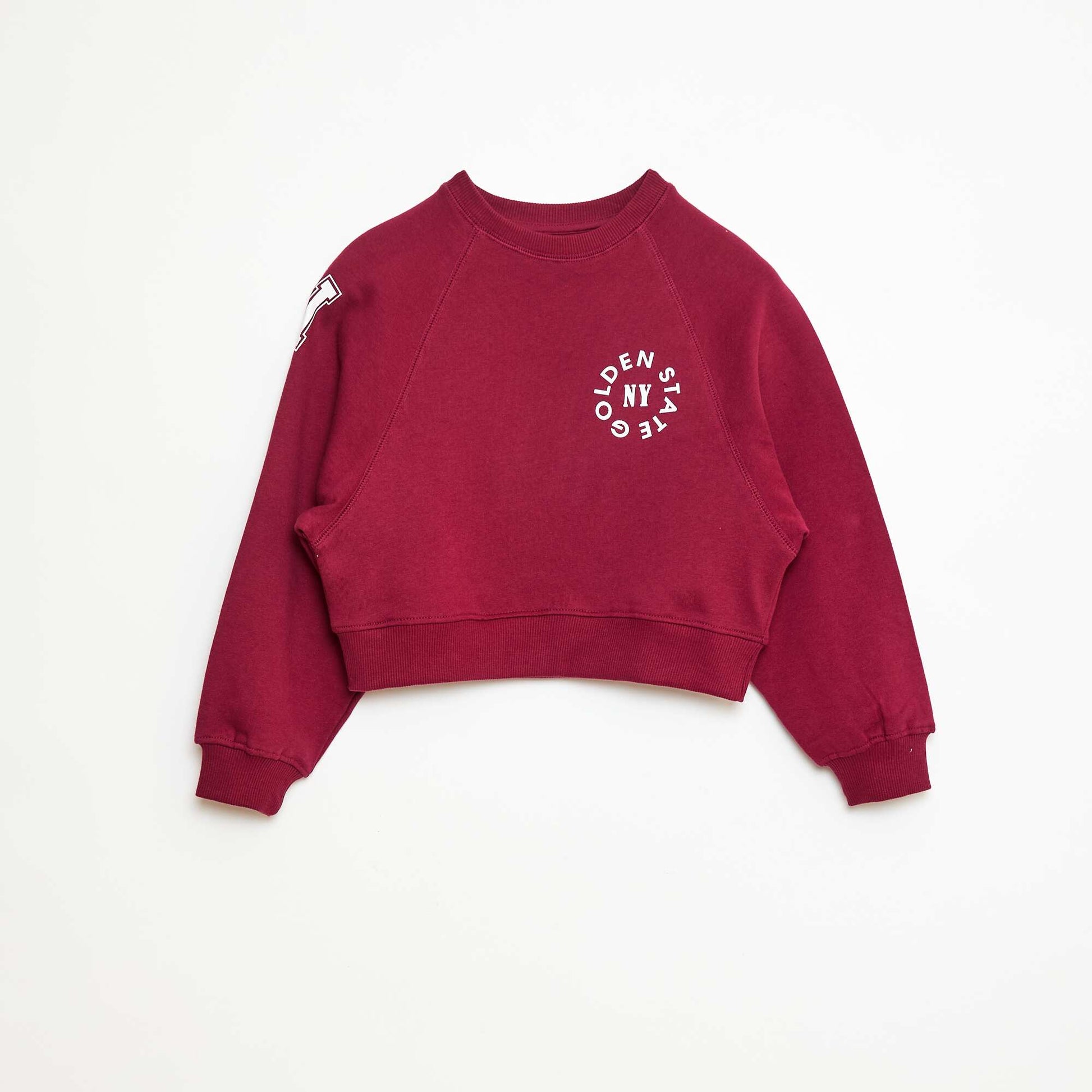 Sweat en molleton avec imprimé ROUGE